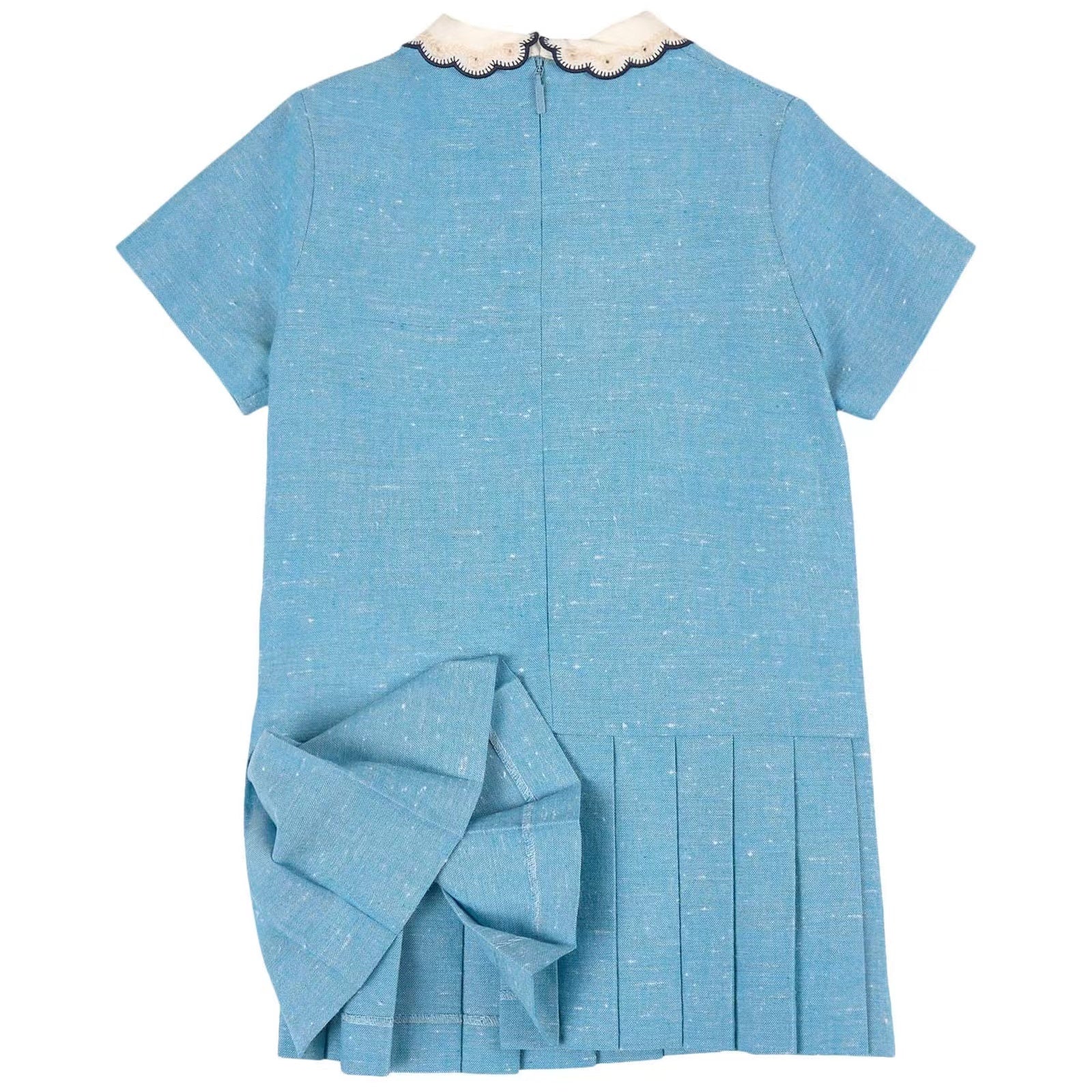Baby Girls Blue Printed Dress