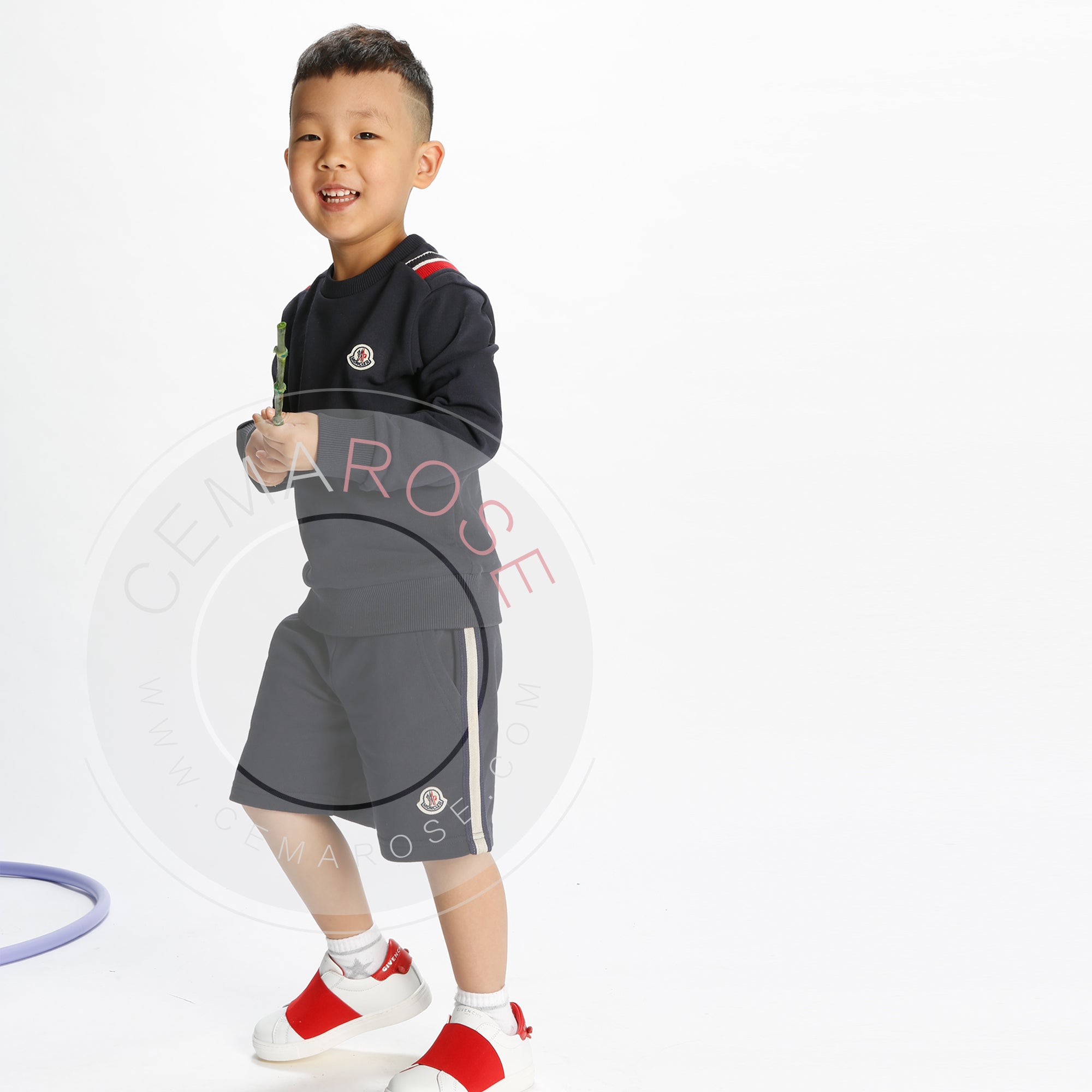 Boys Navy Blue "Maglia Girocollo" Sweatshirt