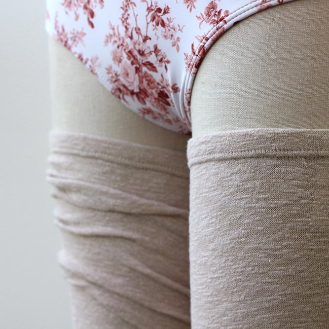 Girls Porcelain Ballet Warm Up Socks