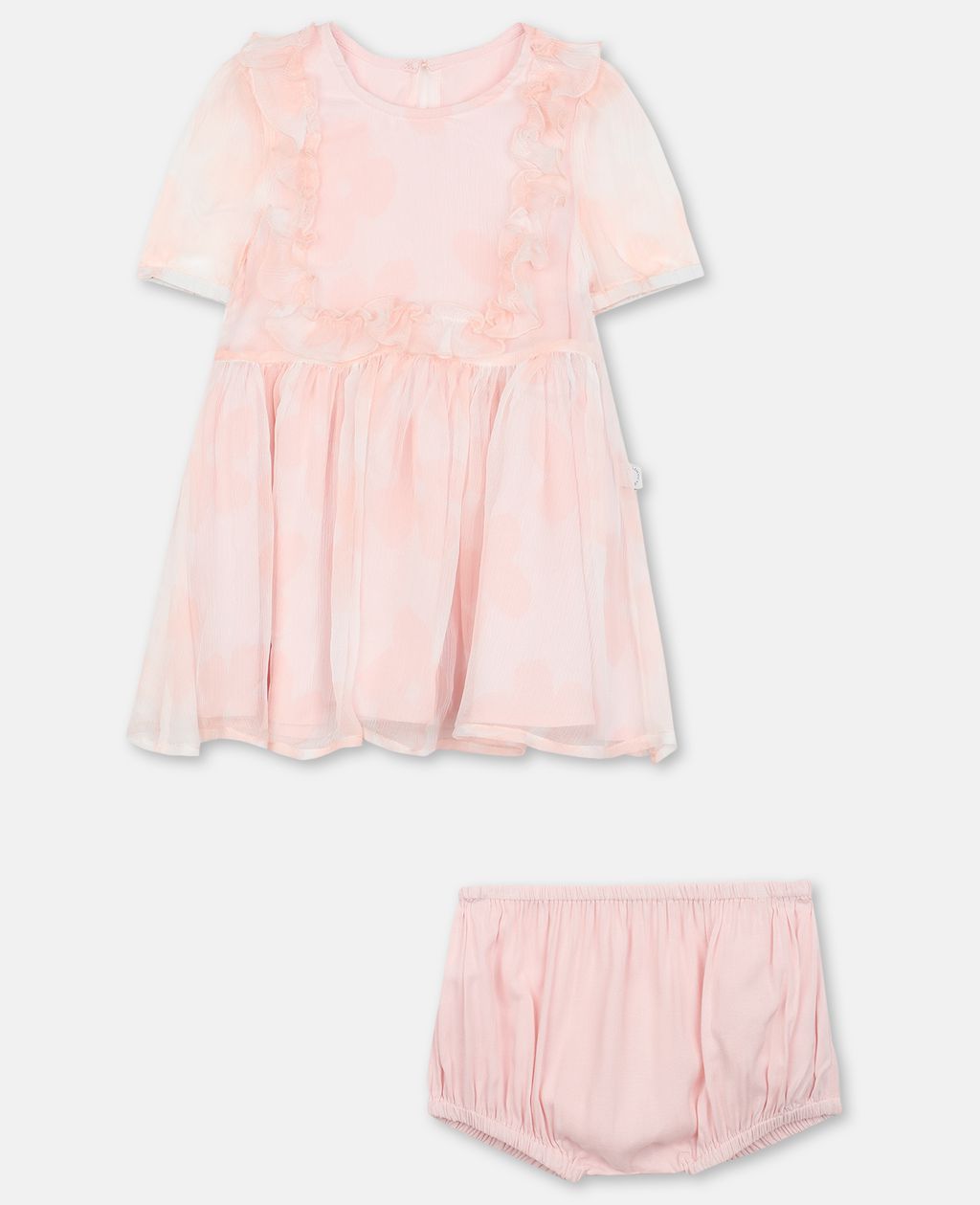 Baby Girls Pink Silk Dress