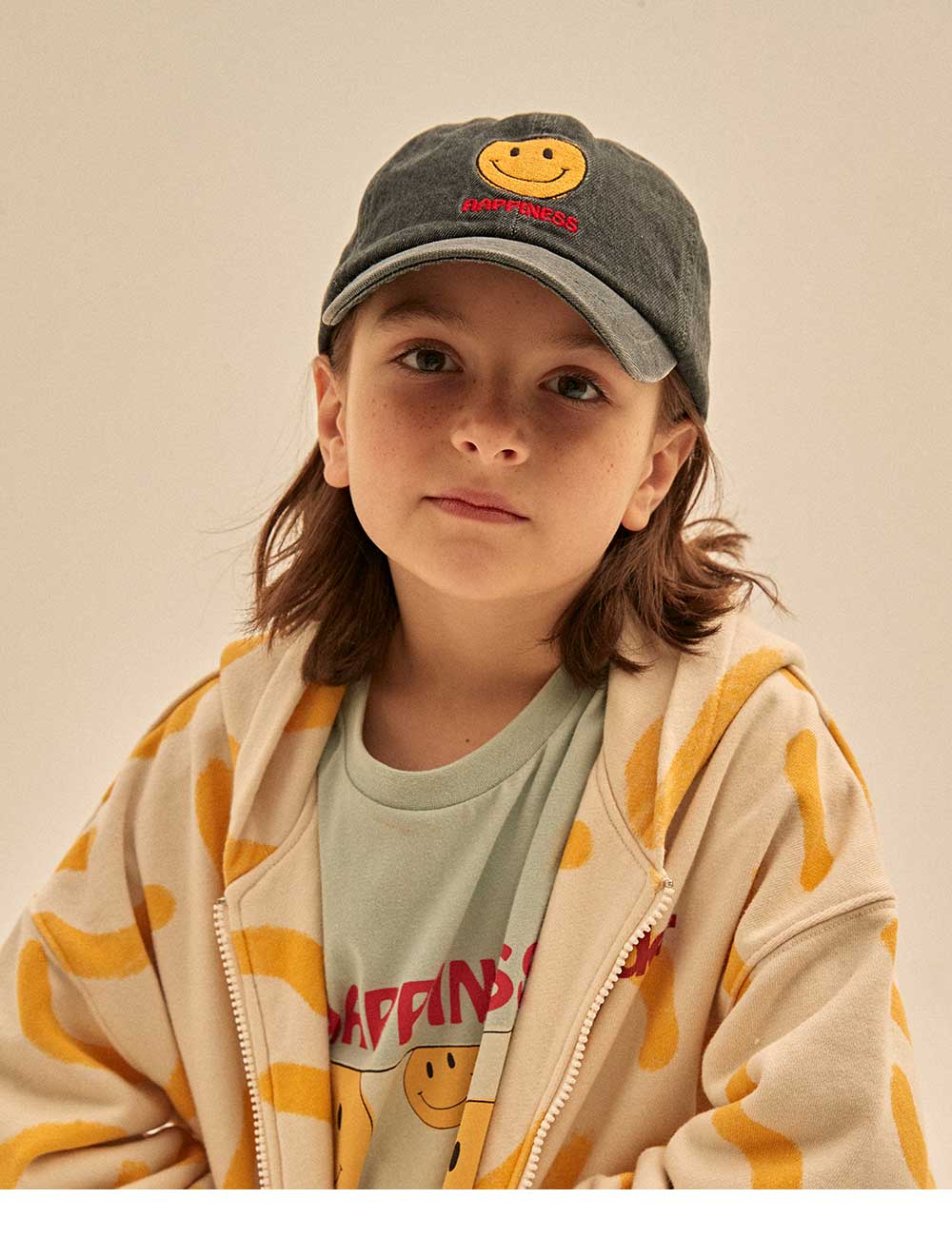 Casquette de baseball en denim noir pour garçons et filles