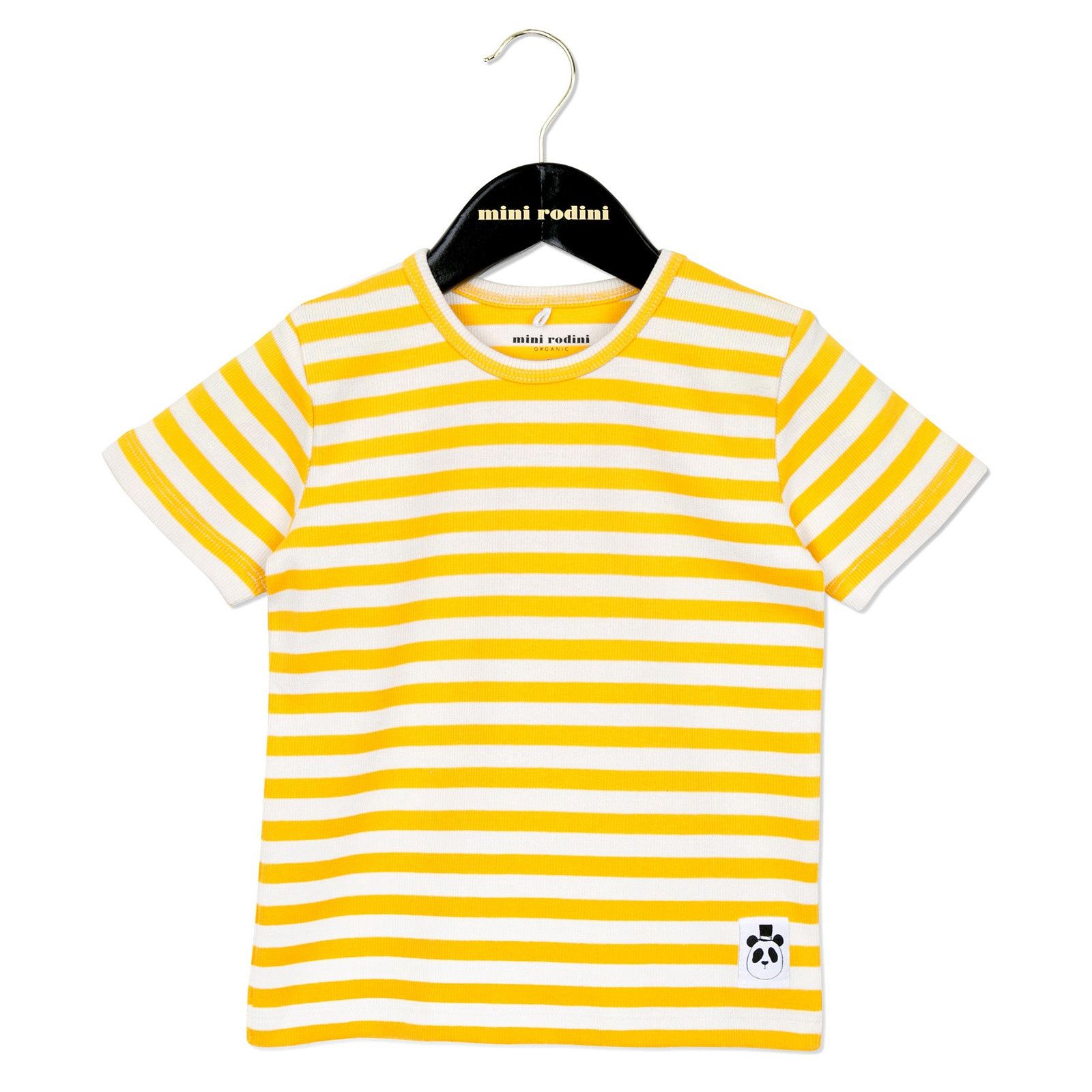 Girls White&Yellow Stripe Cotton T-Shirt - CÉMAROSE | Children's Fashion Store - 1