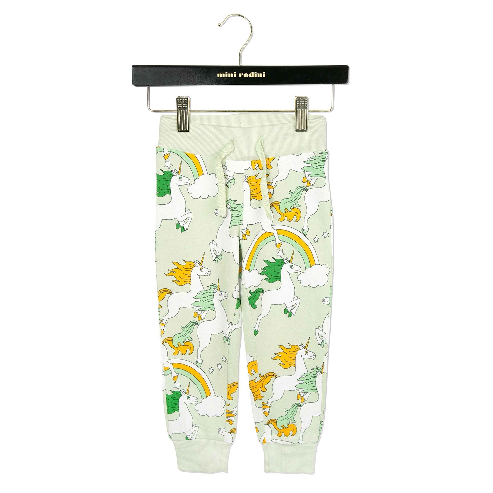 Baby Green Unicorns Printed Cotton Trousers - CÉMAROSE | Children's Fashion Store