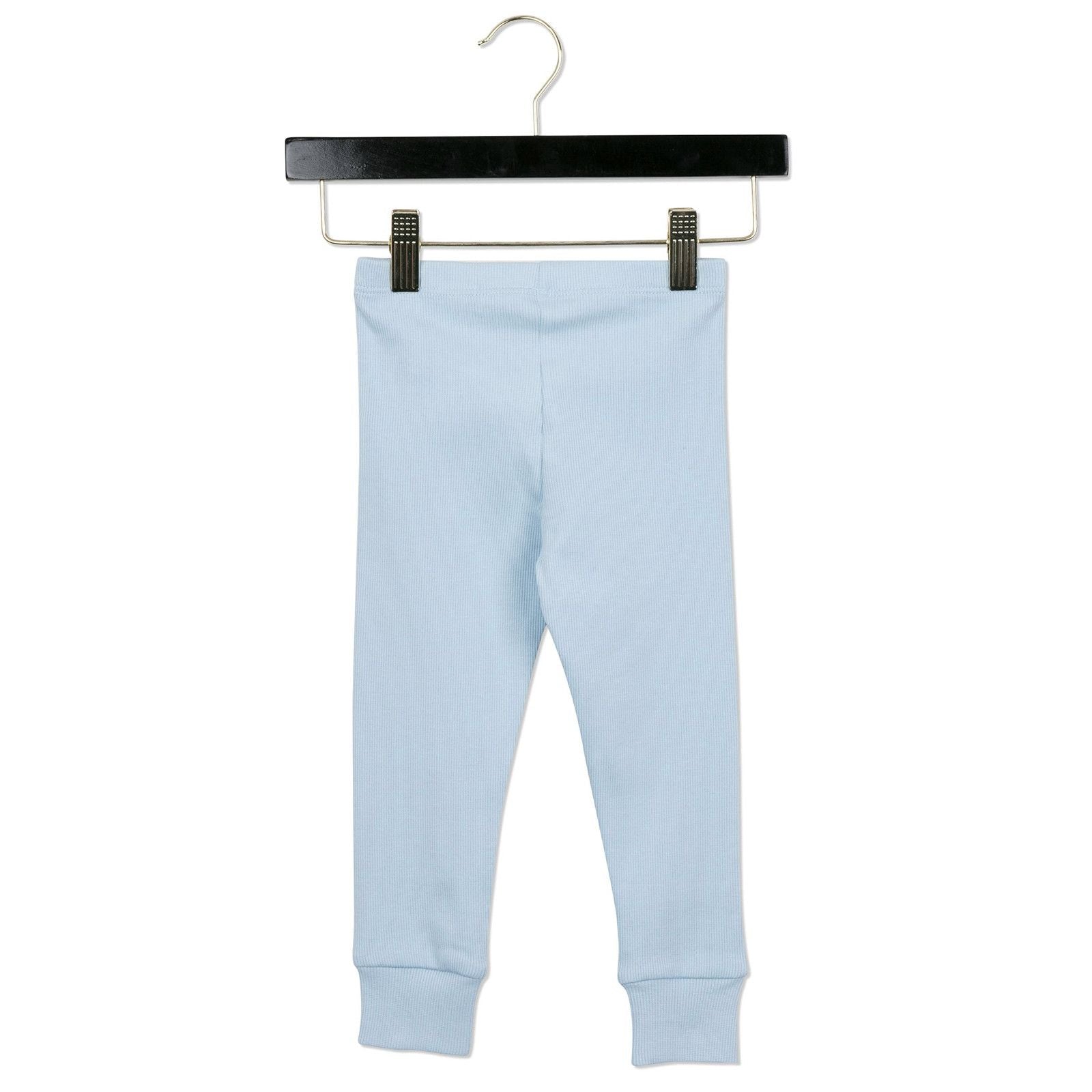 Girls Light Blue Cotton Leggings With Panda Label - CÉMAROSE | Children's Fashion Store - 2