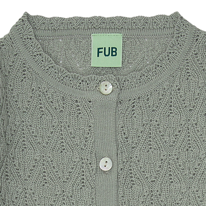 Girls Light Green Wool Cardigan