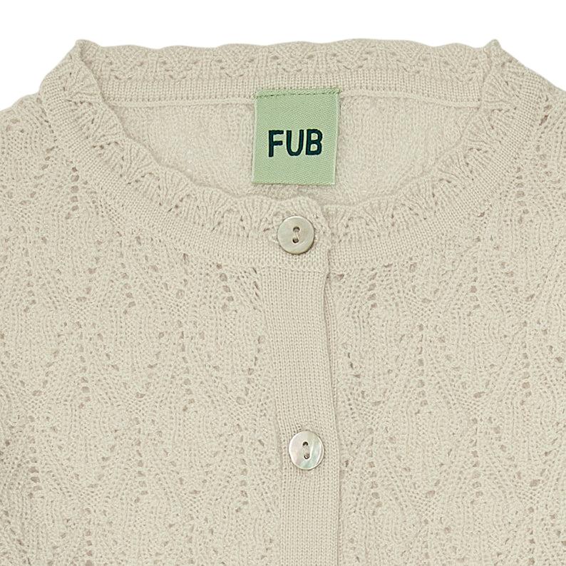 Girls White Wool Cardigan