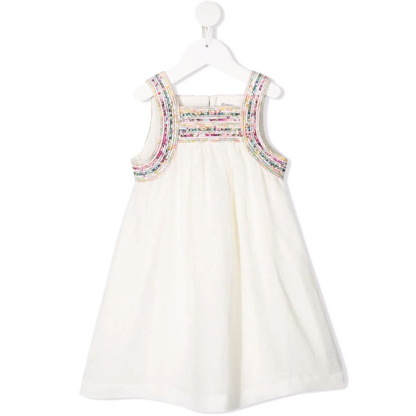 Girls White Linen Dress
