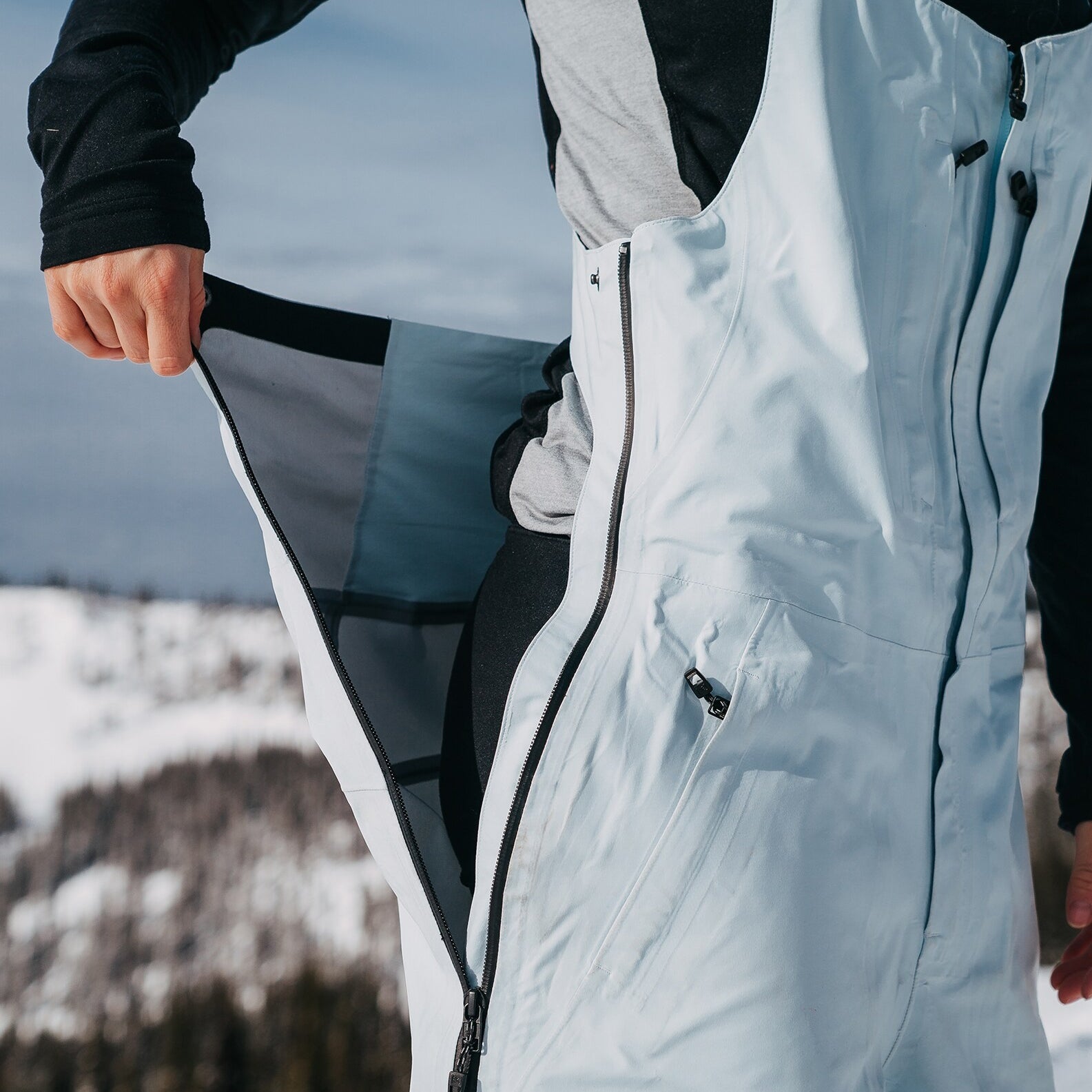 Girls Light Blue Snow Trousers