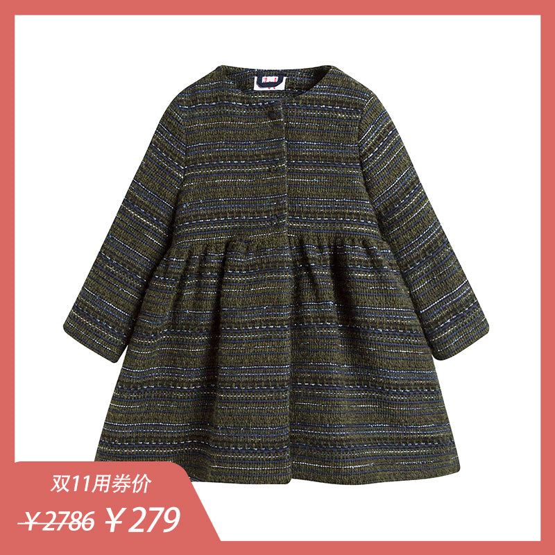 Girls Green Dressed with Ruffle
