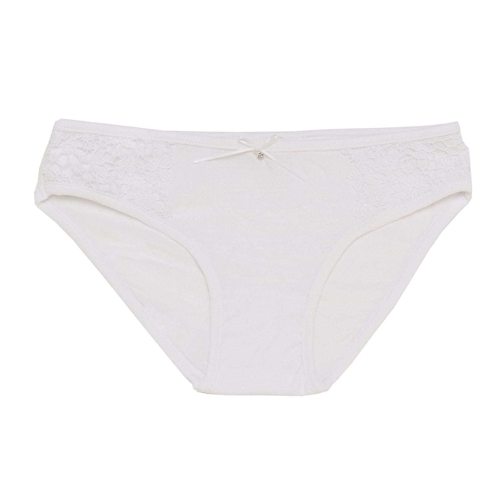 Girls Ivory Jersey Knicker With Hollow Pattern Trims - CÉMAROSE | Children's Fashion Store