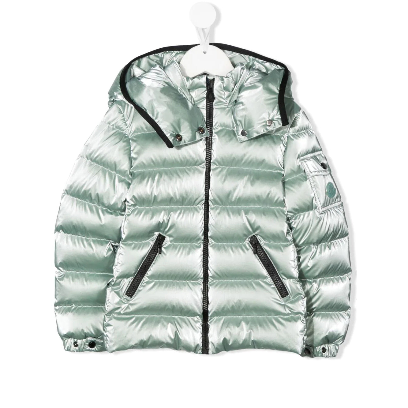Girls Pale Green "BADY" Padded Down Jacket