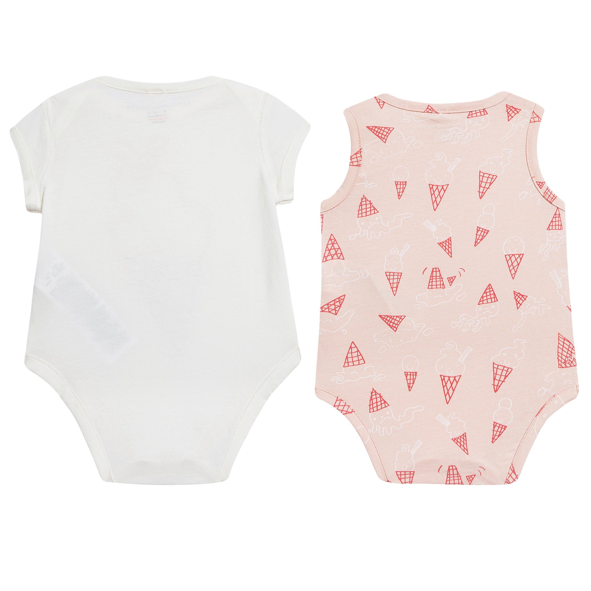 Baby Girls Pink & White Babysuit Two Piece Set