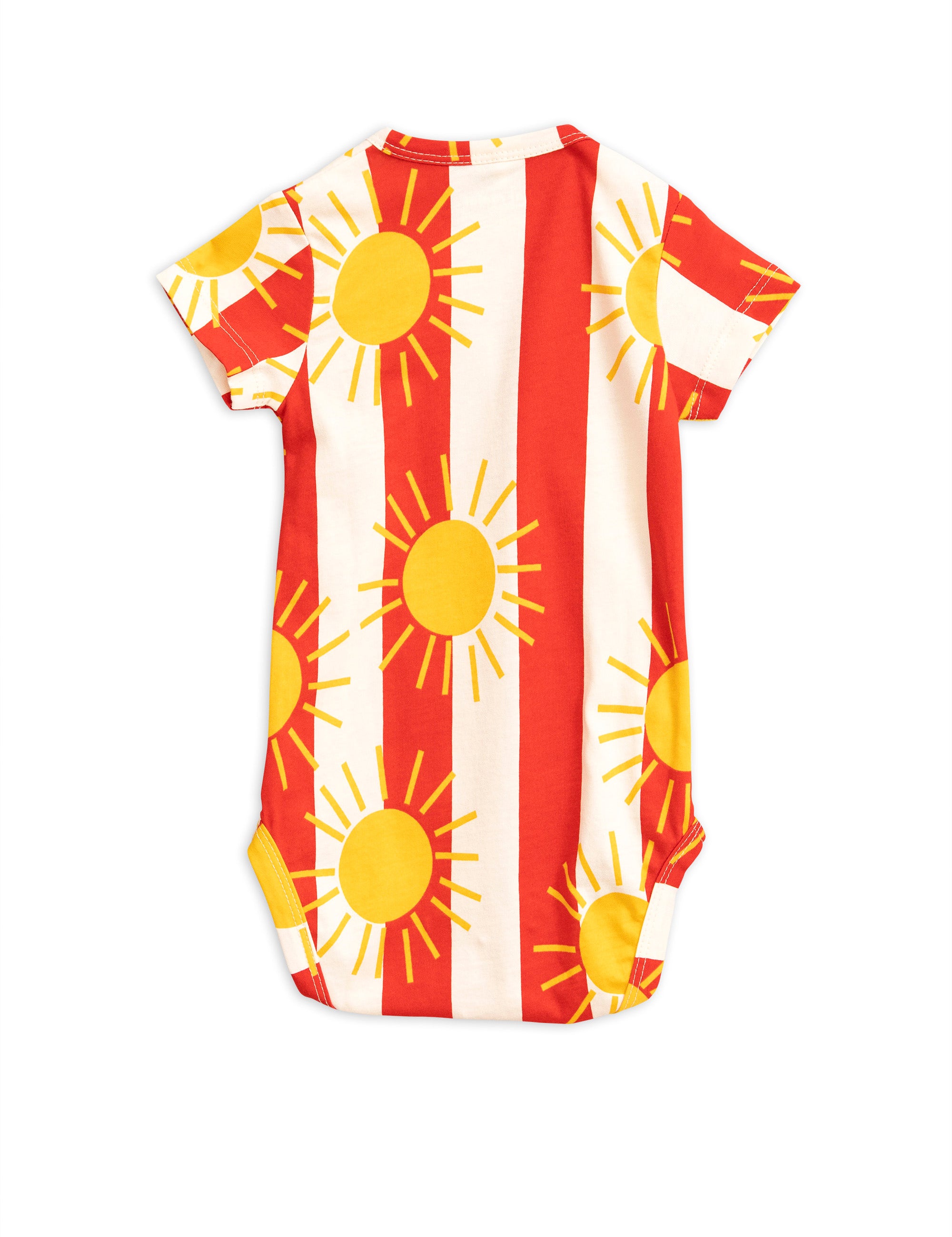 Baby Girls Red Sun Striped Cotton Babysuits