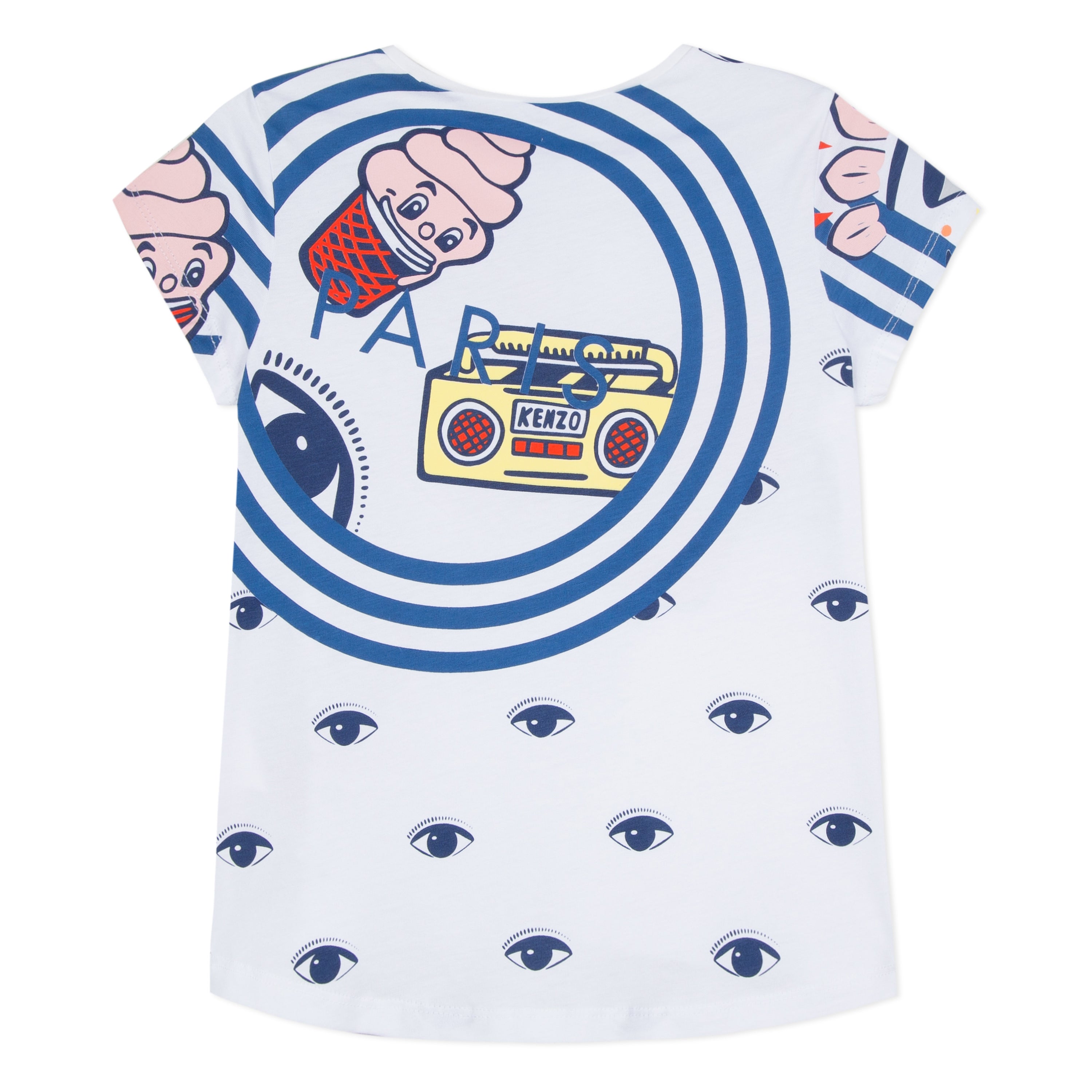 Girls Optic White Cotton T-shirt