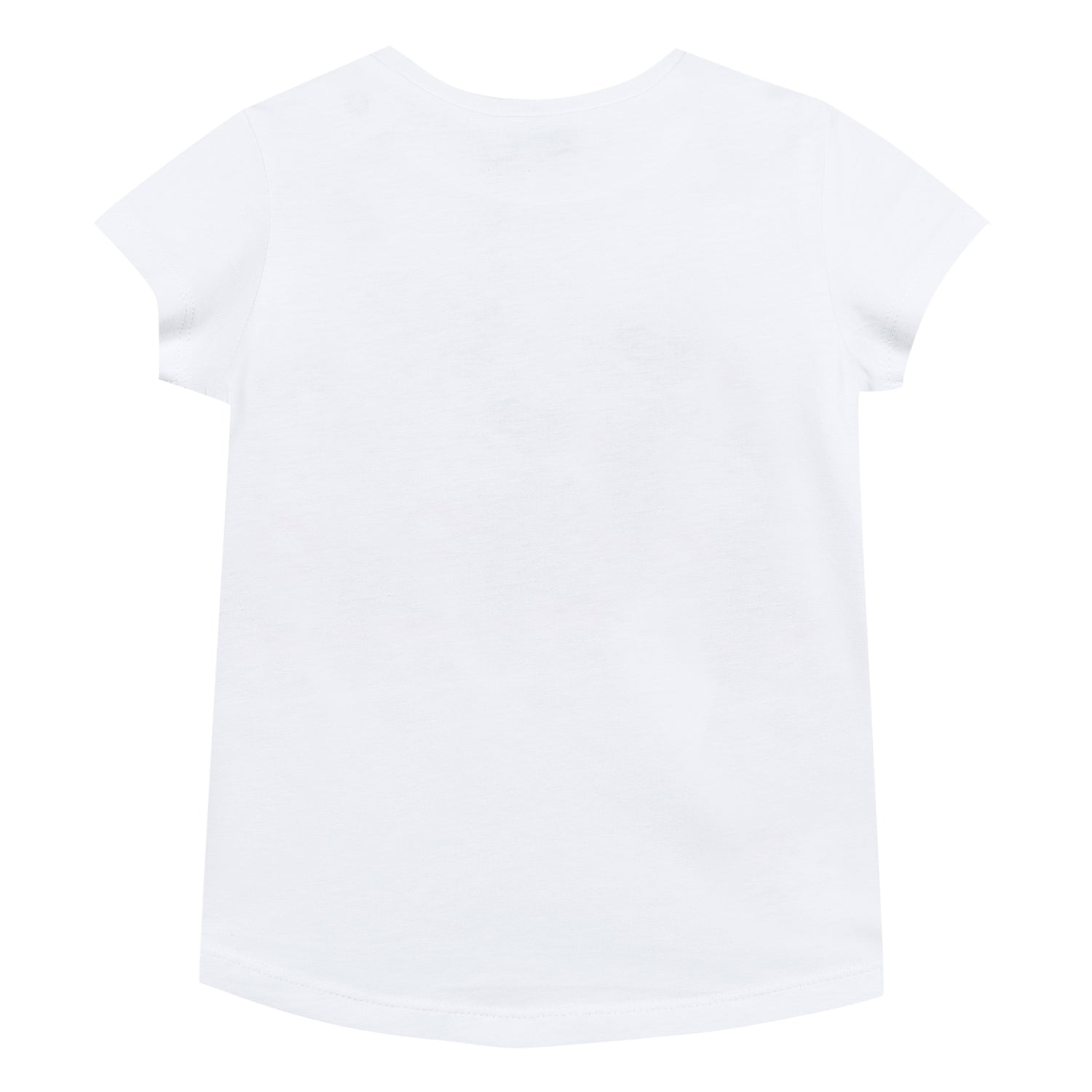 Girls Optic White Cotton T-shirt