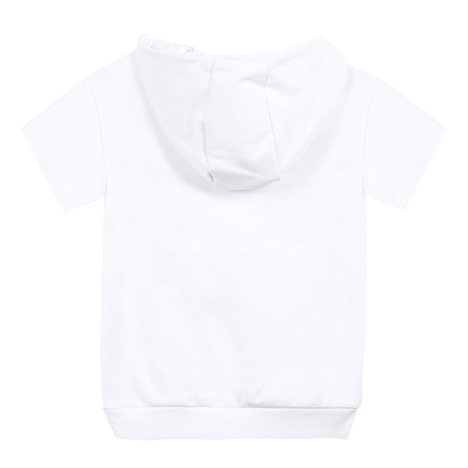 Girls White Logo Cotton Sweater