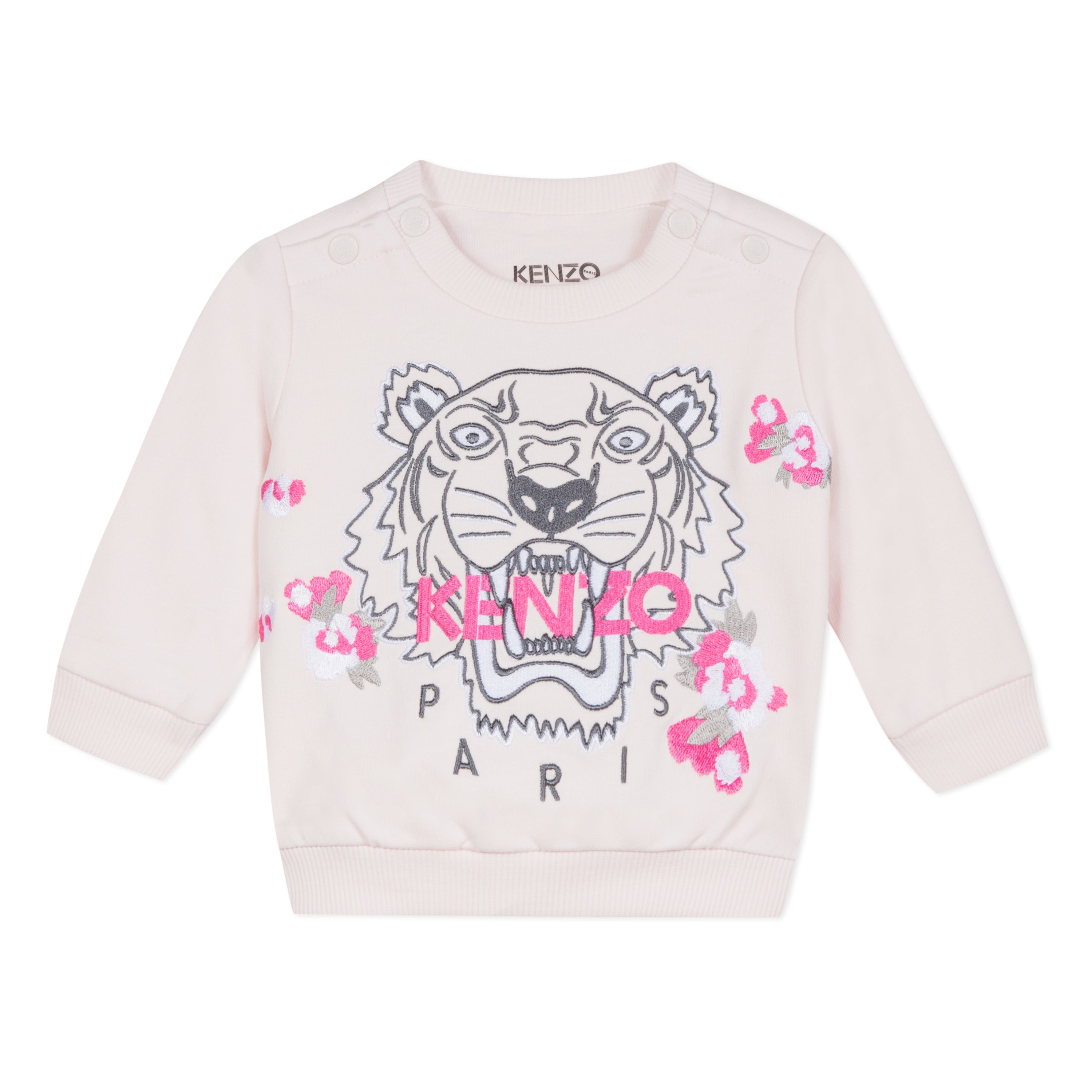 Baby Girls Light Pink Tiger Cotton Top