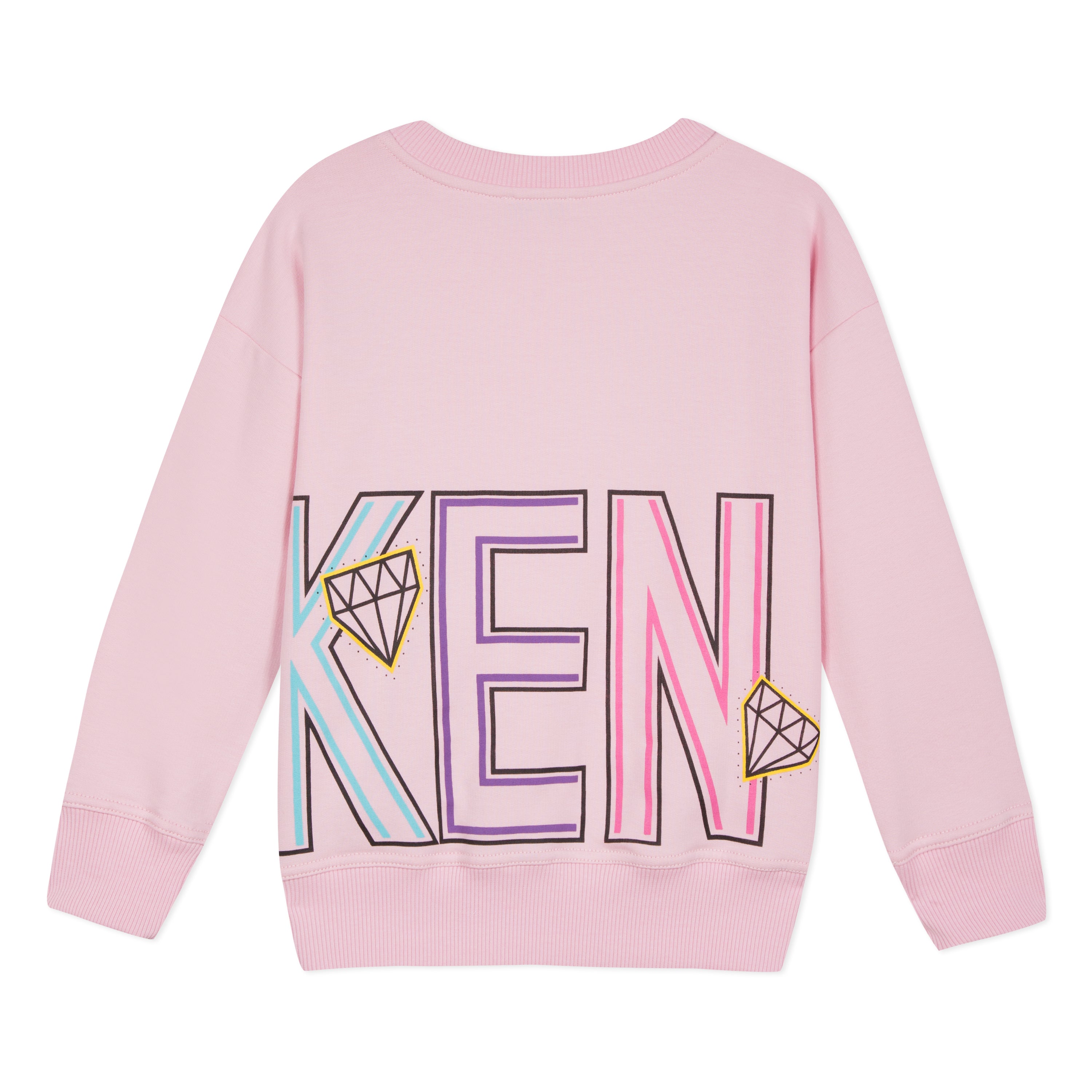 Girls Pink Printing Cotton Sweatshirt