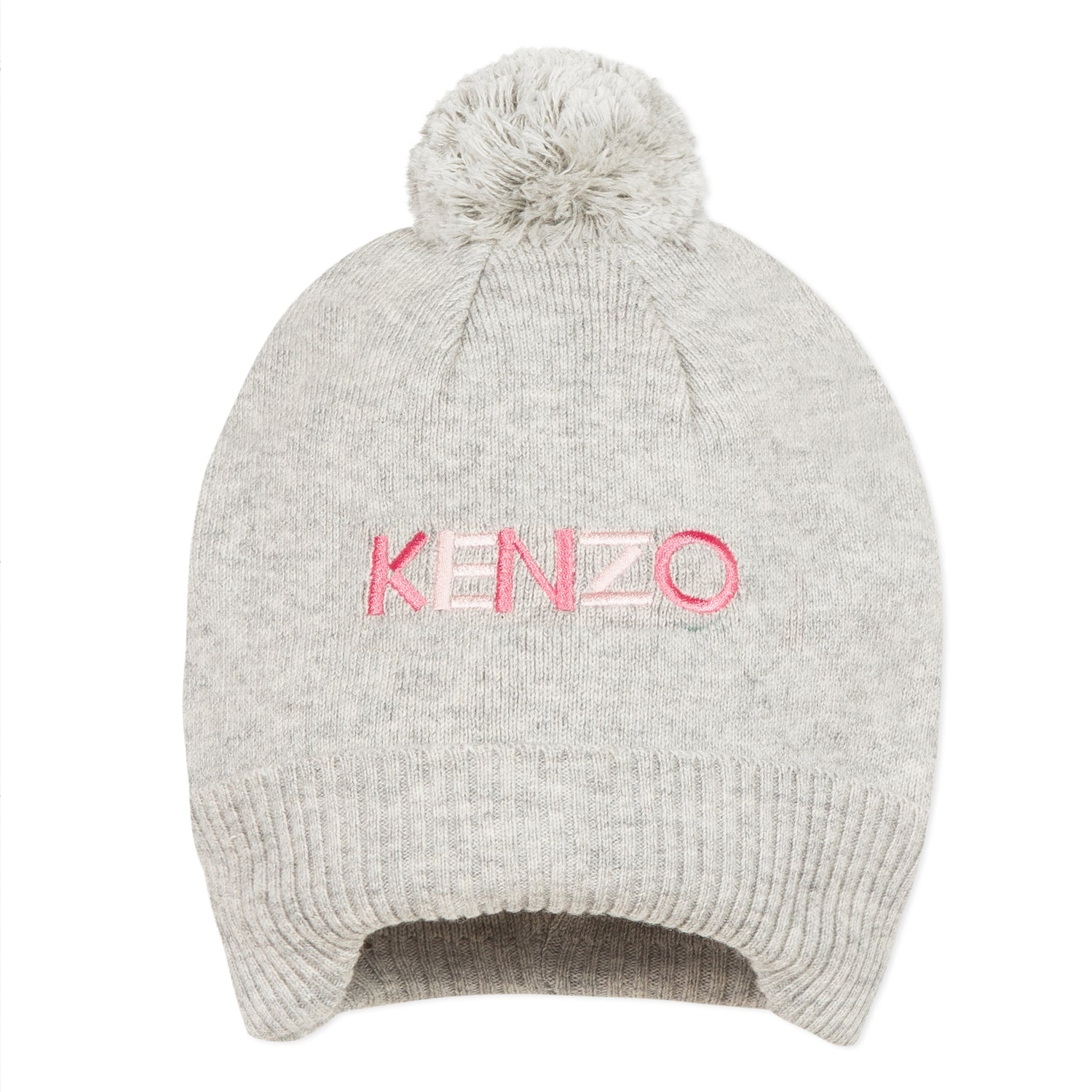 Baby Girls Light Grey Logo Cotton Hat