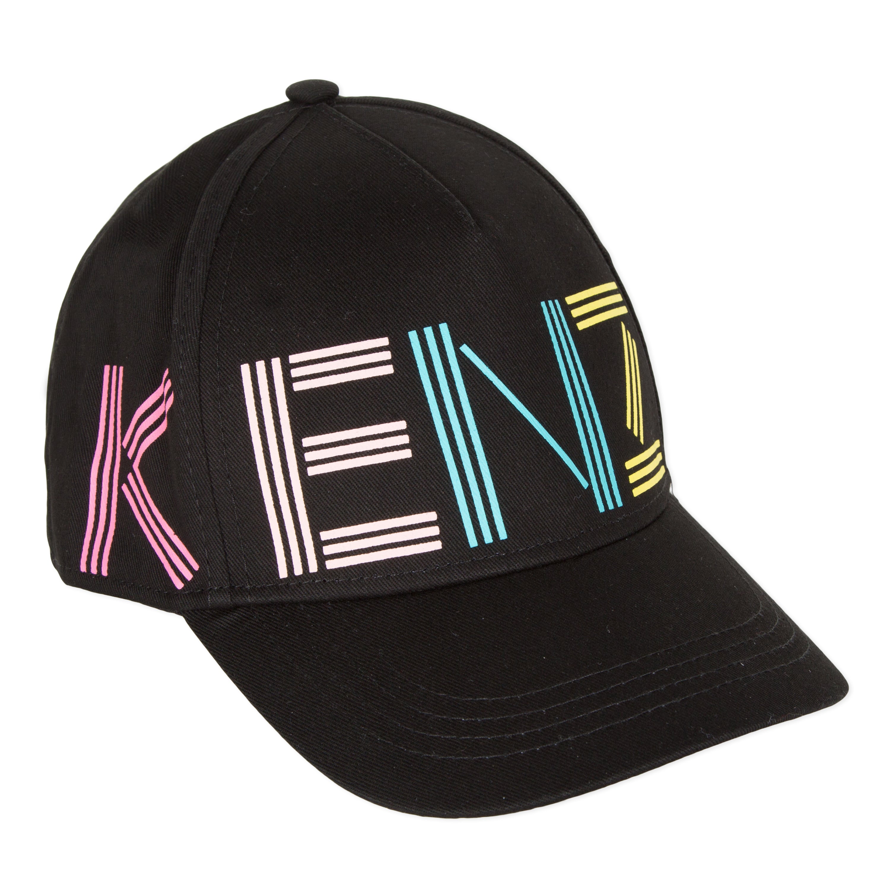 Girls Black Logo Cotton Hat