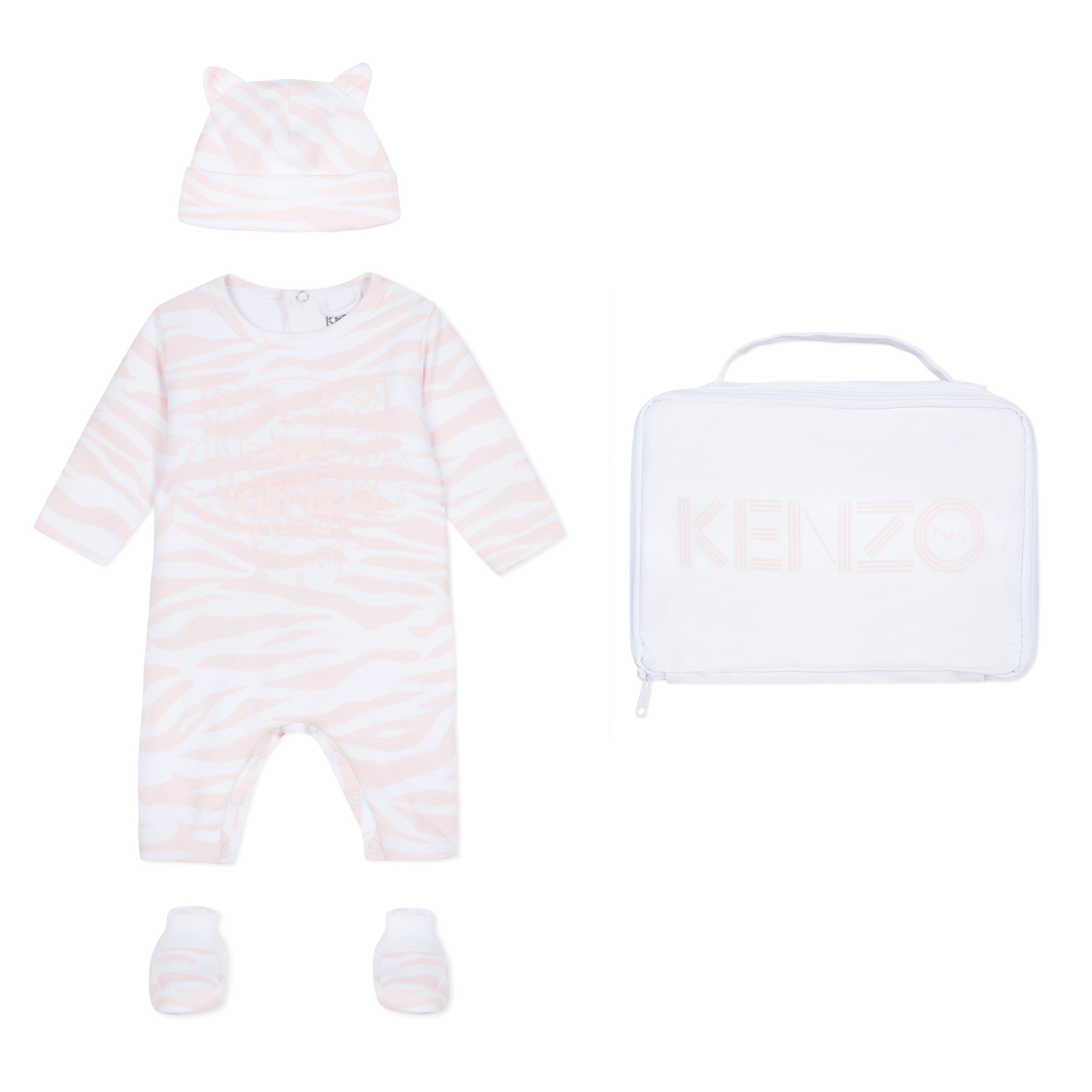 Baby Girls Light Pink Cotton Babysuit Gift Set