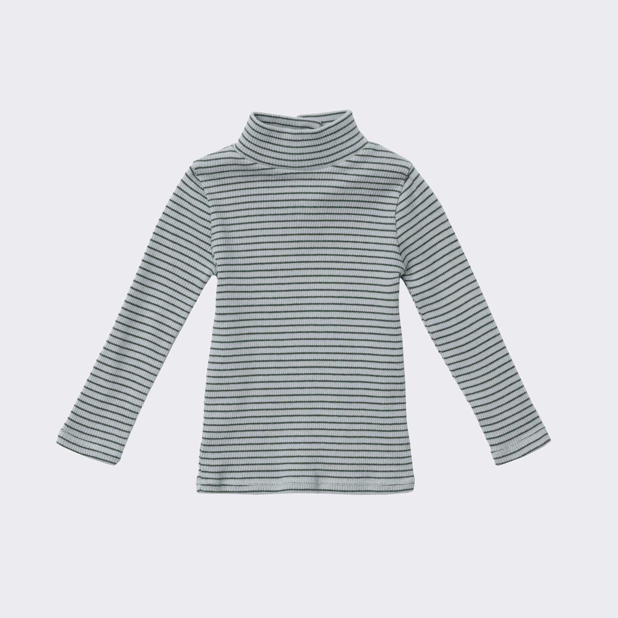 Baby Girls Mint Stripes Cotton T-Shirt