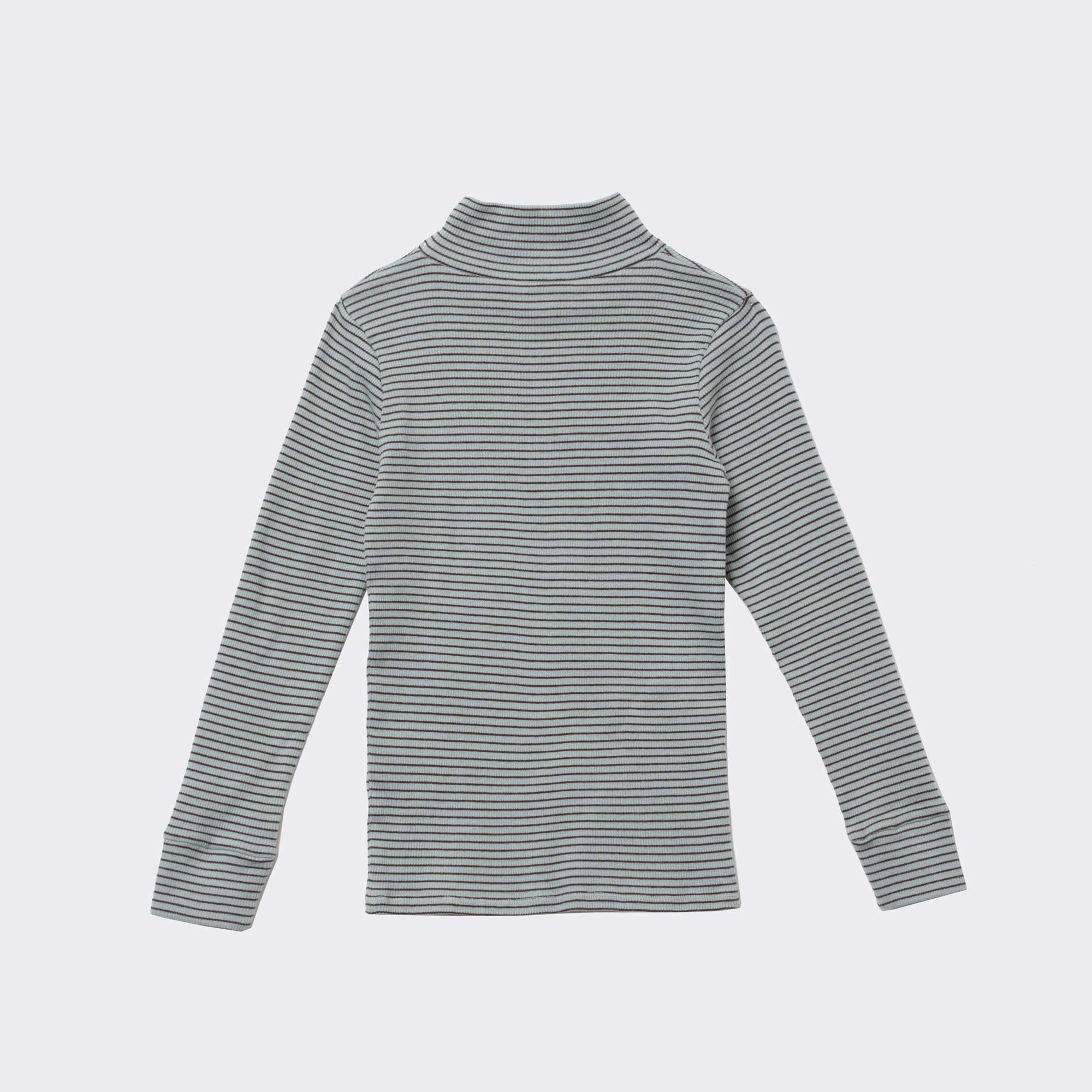 Girls Mint Stripes Cotton T-Shirt