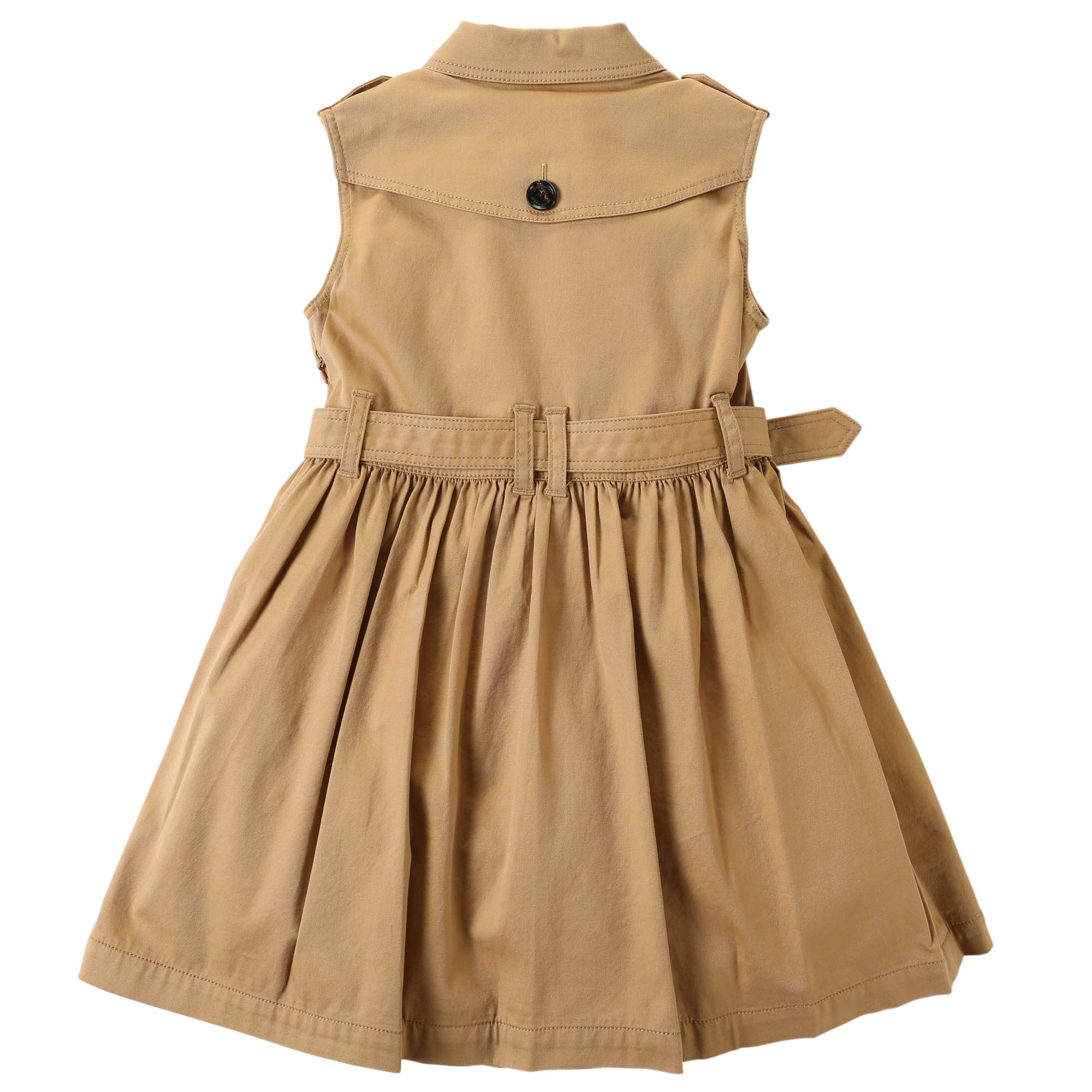 Girls Beige Cotton Trench Dress - CÉMAROSE | Children's Fashion Store - 2