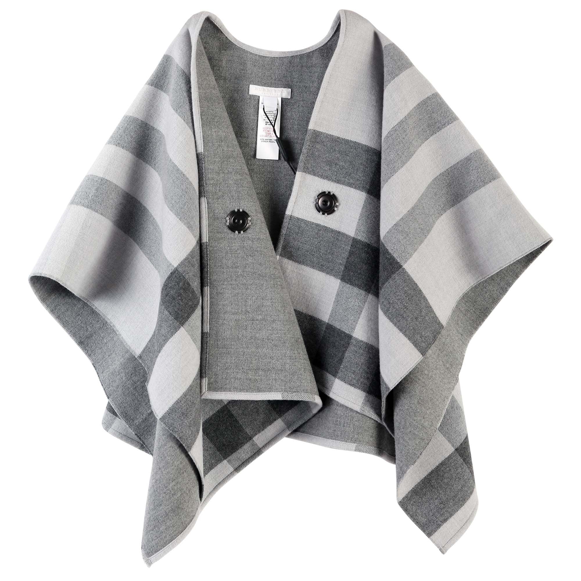 Girls Pale Grey Wool Shawls - CÉMAROSE | Children's Fashion Store - 1