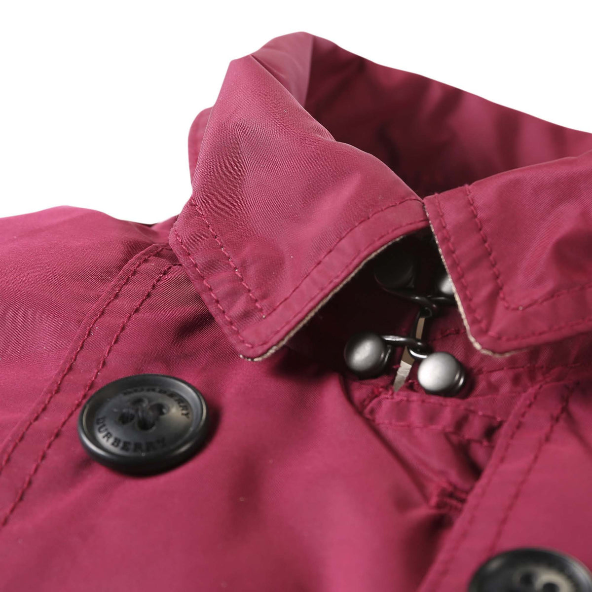 Girls Dark Plum Pink Wool Hooded Duffle Coat - CÉMAROSE | Children's Fashion Store - 7