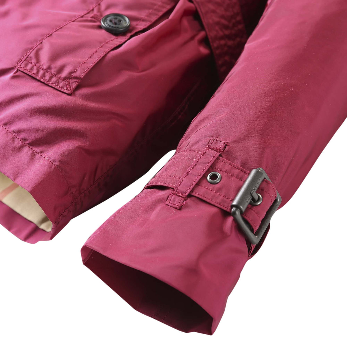 Girls Dark Plum Pink Wool Hooded Duffle Coat - CÉMAROSE | Children's Fashion Store - 8