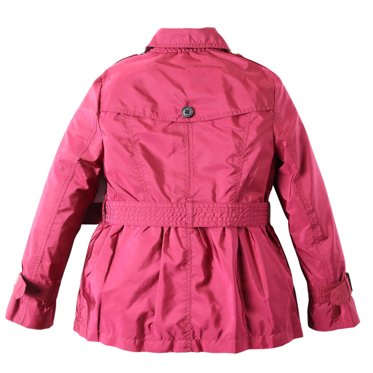Girls Dark Plum Pink Wool Hooded Duffle Coat - CÉMAROSE | Children's Fashion Store - 5