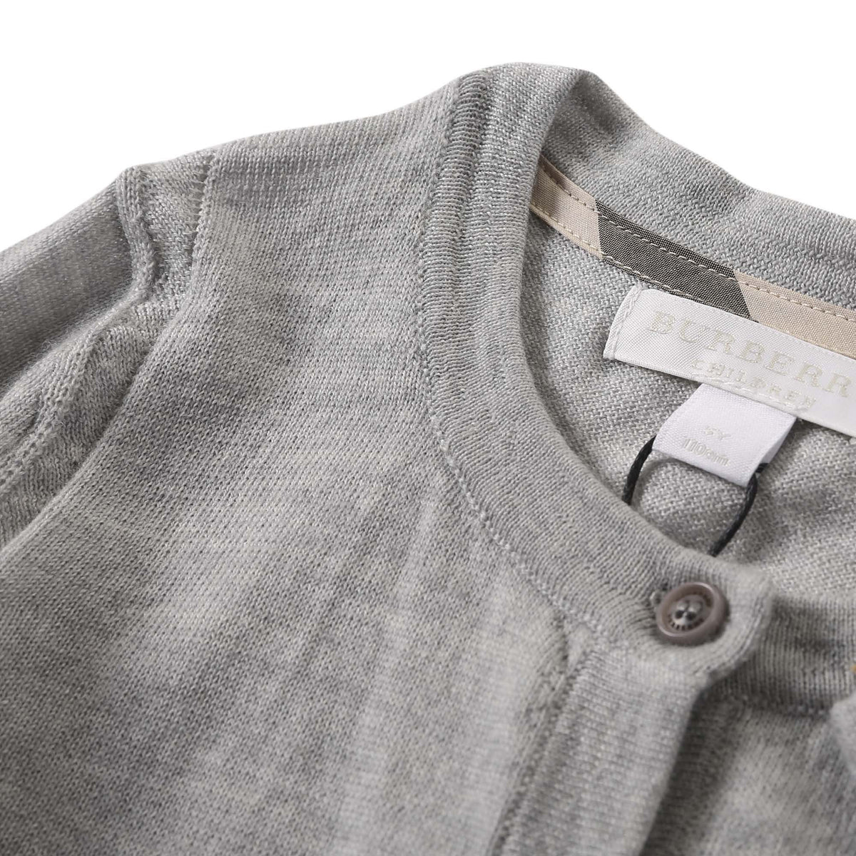 Girls Light Grey Bow Trims Knitted Cardigan - CÉMAROSE | Children's Fashion Store - 3