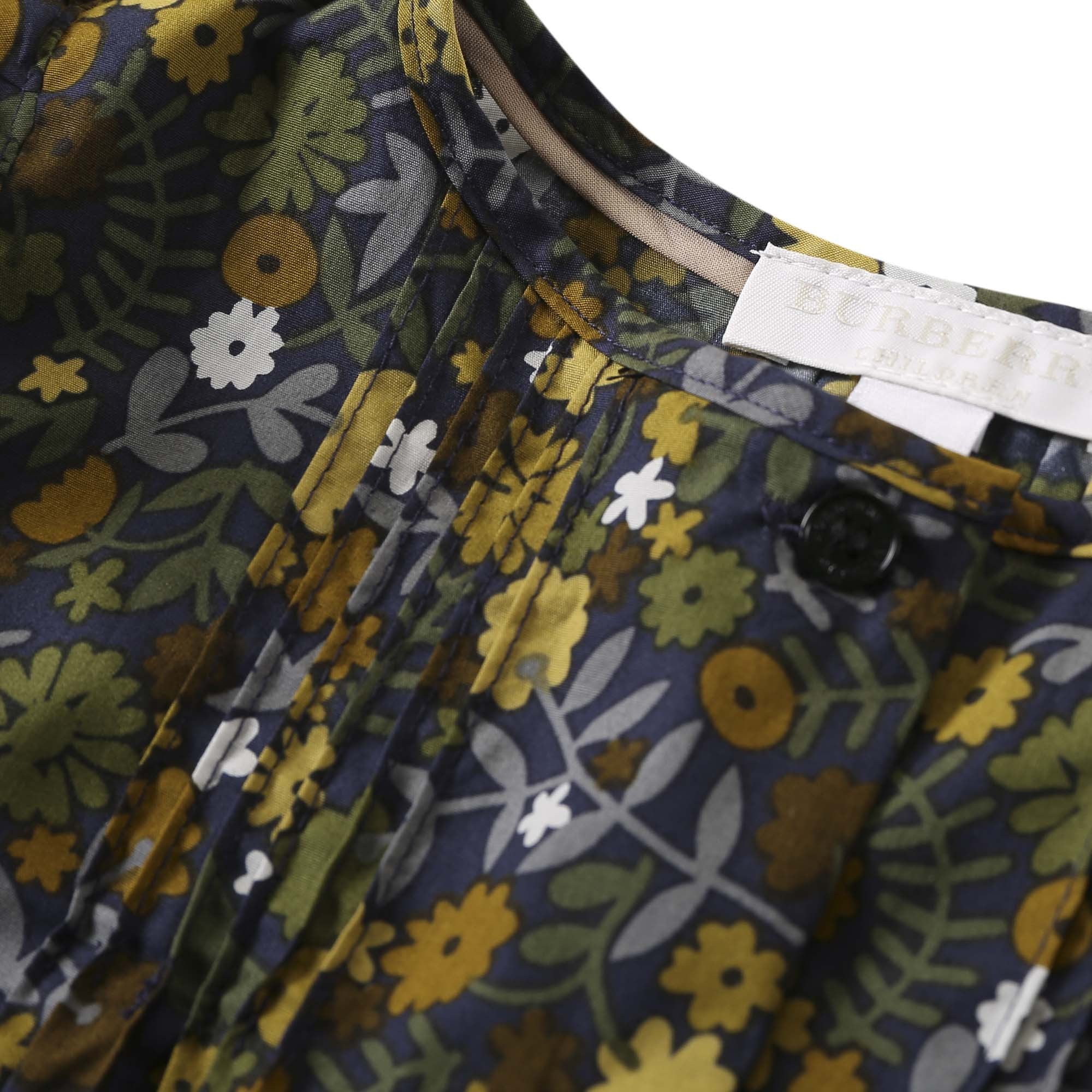 Girls Dusty Yellow Floral Printed Trims Blouse - CÉMAROSE | Children's Fashion Store - 2