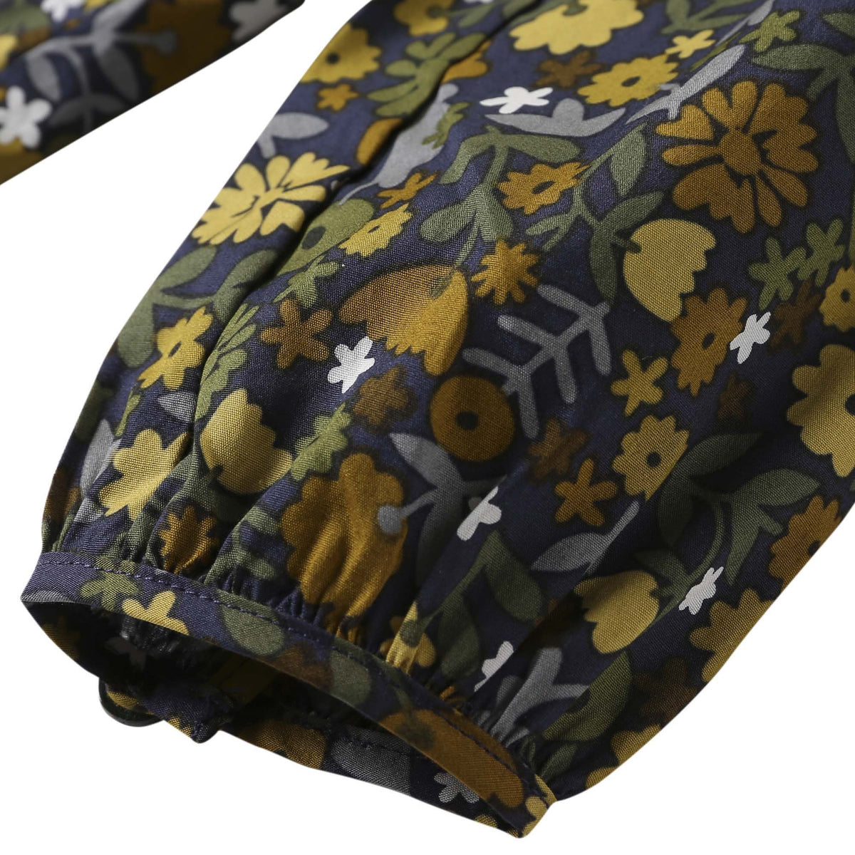 Girls Dusty Yellow Floral Printed Trims Blouse - CÉMAROSE | Children's Fashion Store - 5