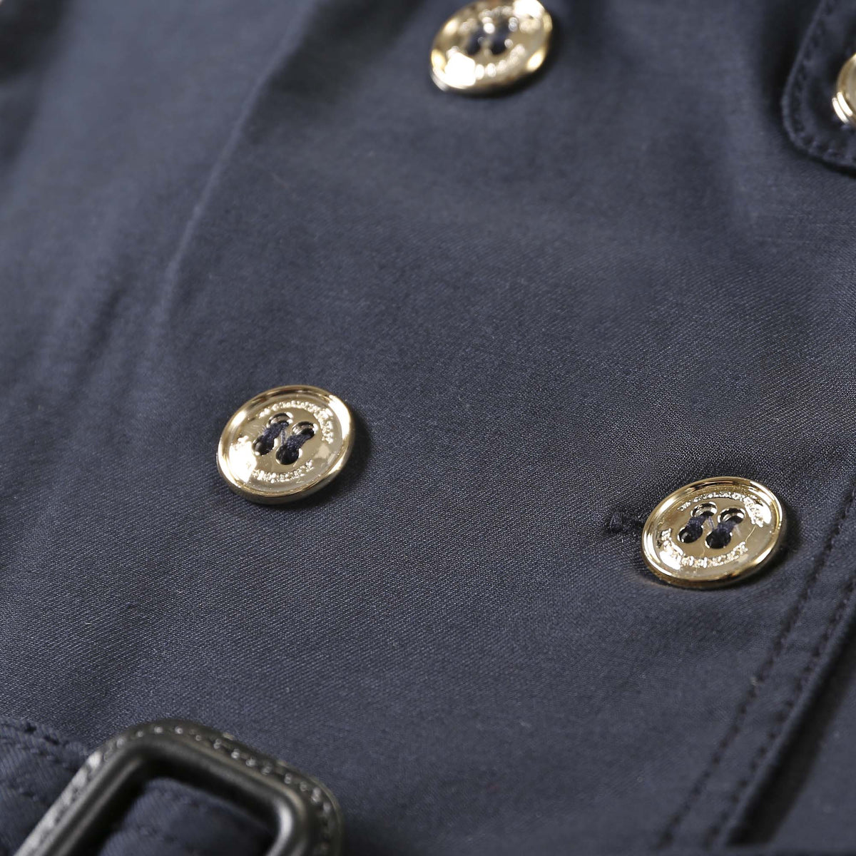 Girls Navy Blue Cotton Trench Dress - CÉMAROSE | Children's Fashion Store - 3