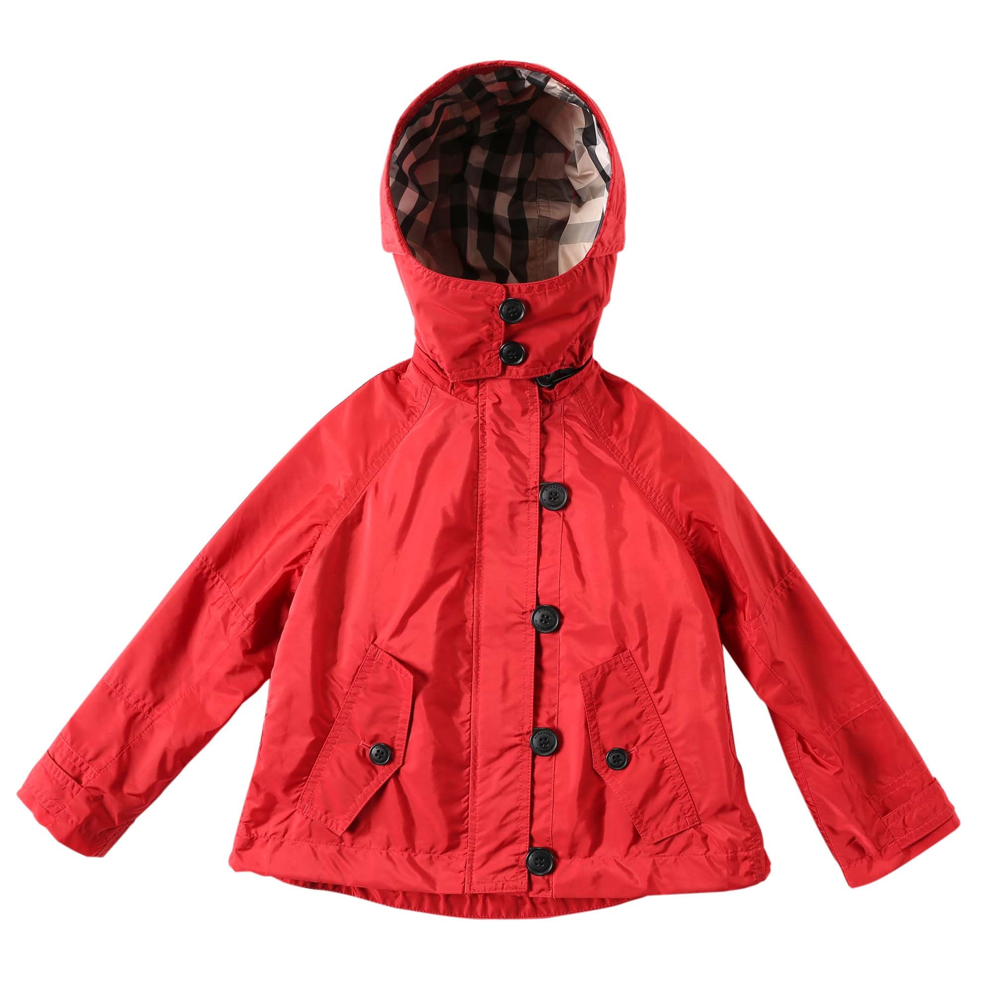 Girls Molotary Red Hooded Jacket - CÉMAROSE | Children's Fashion Store - 1