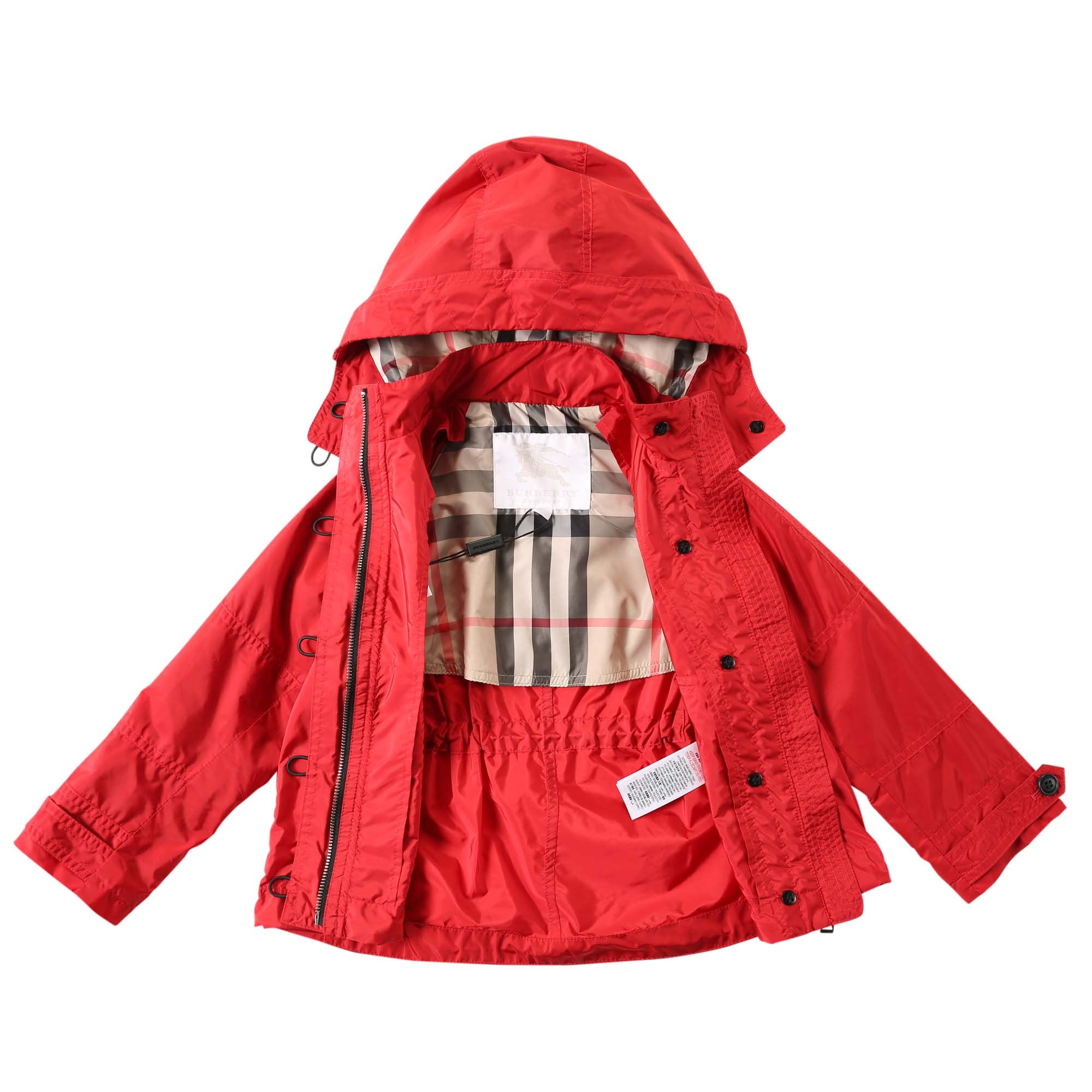 Girls Molotary Red Hooded Jacket - CÉMAROSE | Children's Fashion Store - 2