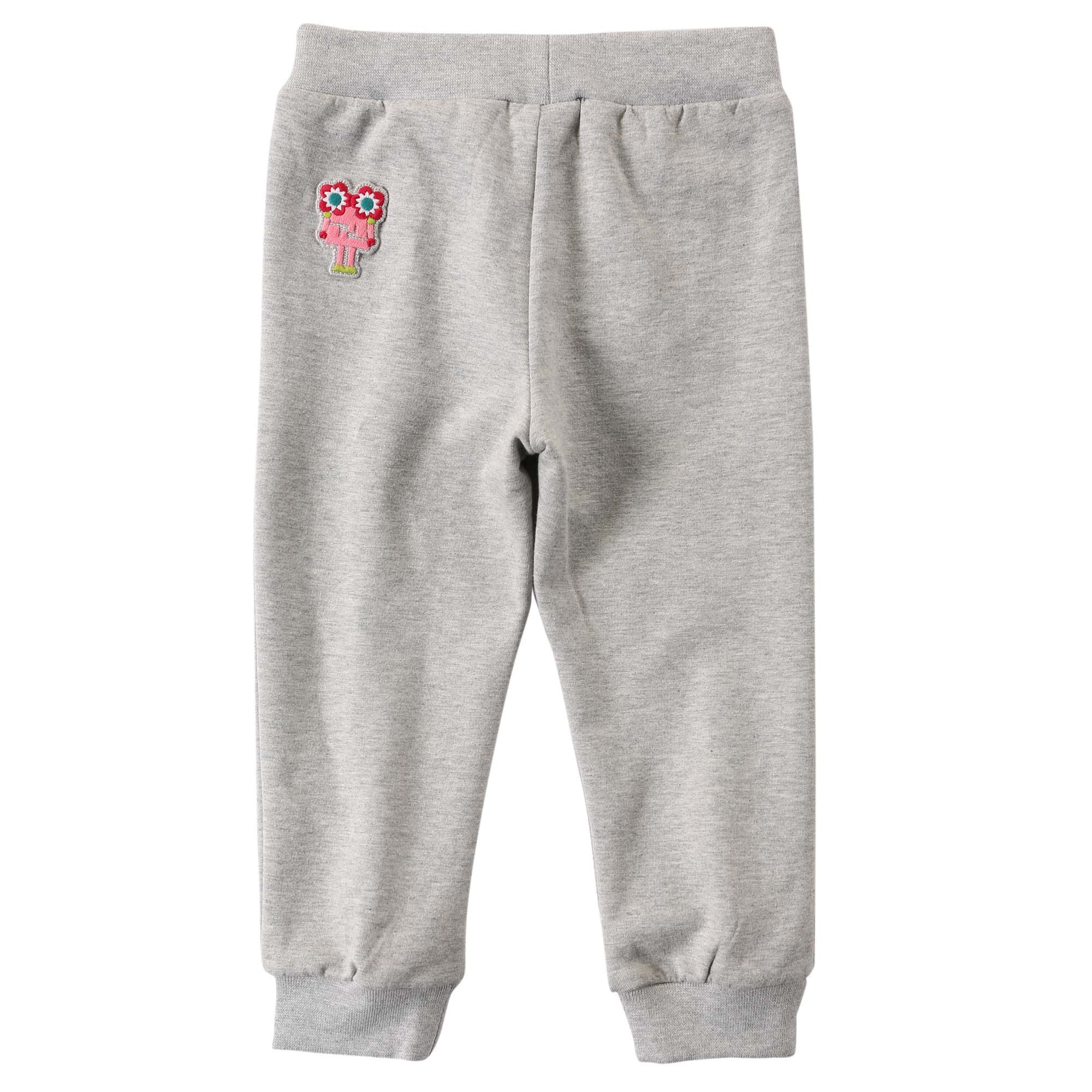 Baby Girls Light Grey Cotton Trouser - CÉMAROSE | Children's Fashion Store - 2