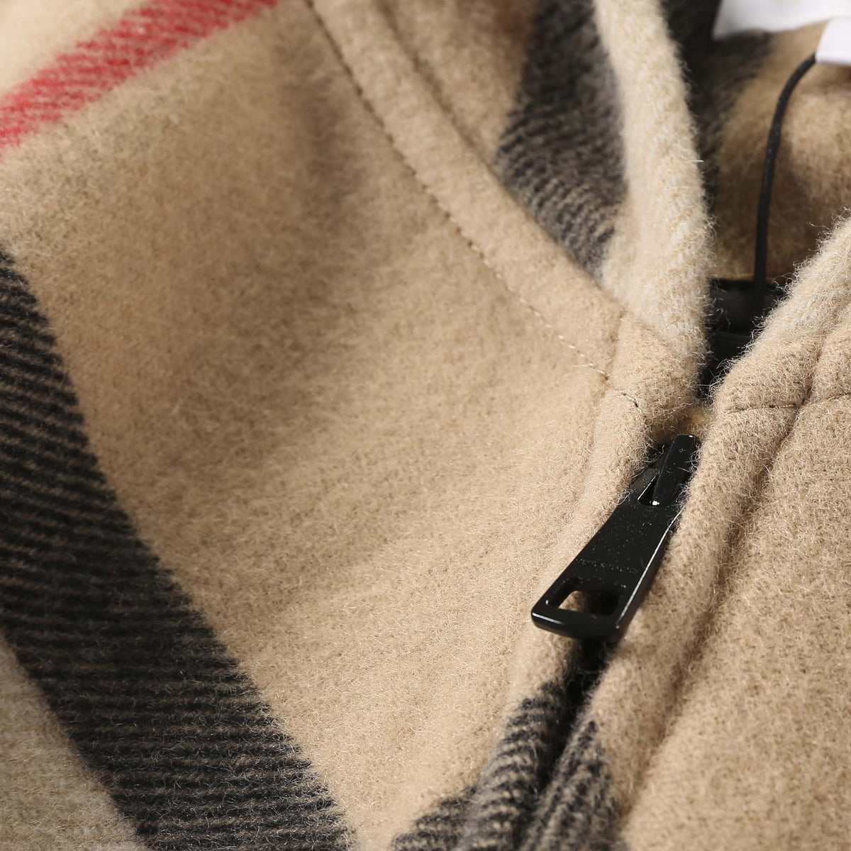 Girls Beige Check Hooded Wool Shawls - CÉMAROSE | Children's Fashion Store - 4