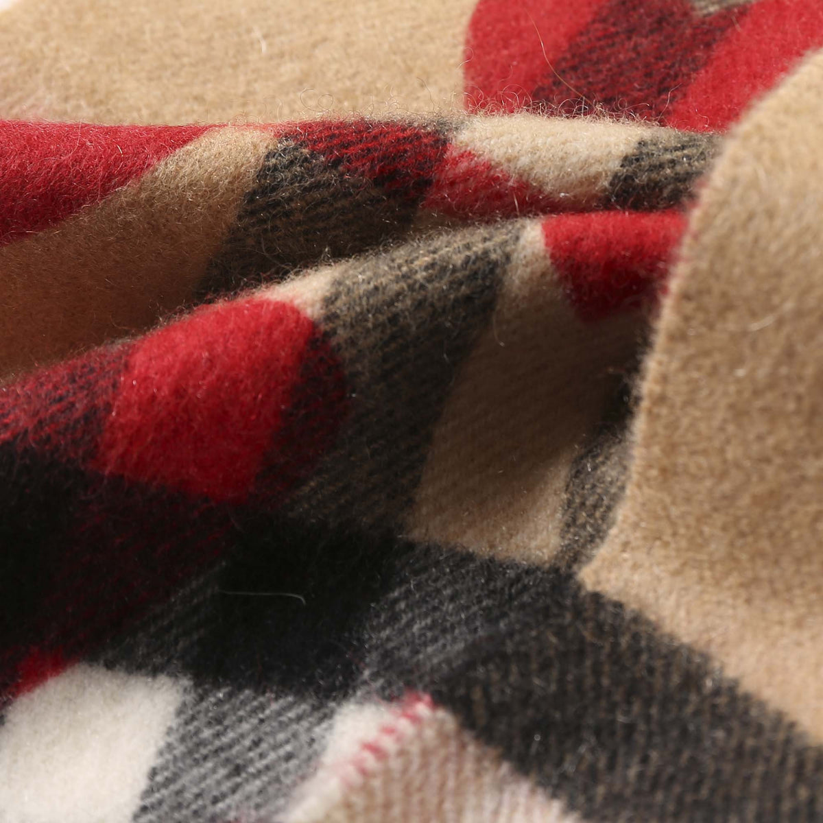Girls Parade Red New Classic Check & Hearts Cashmere Scarf - CÉMAROSE | Children's Fashion Store - 5