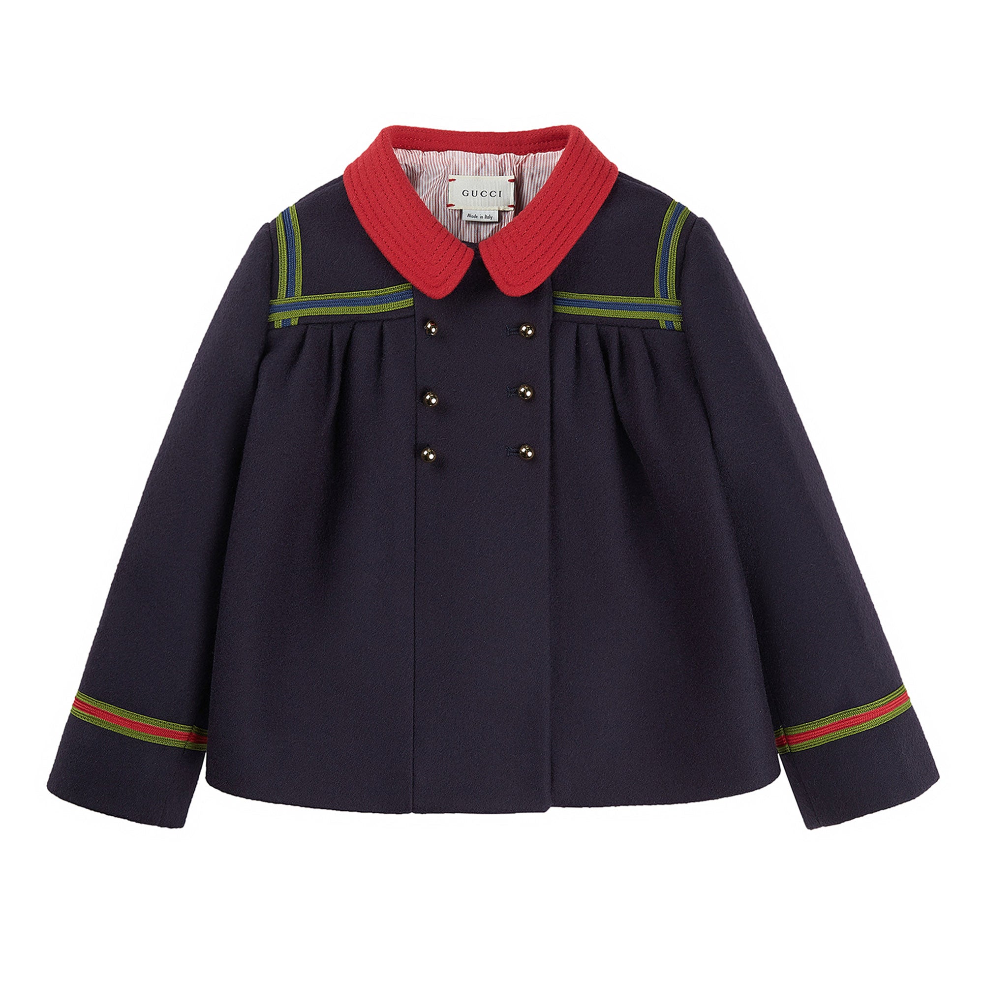 Baby Girls Blue Wool Coat