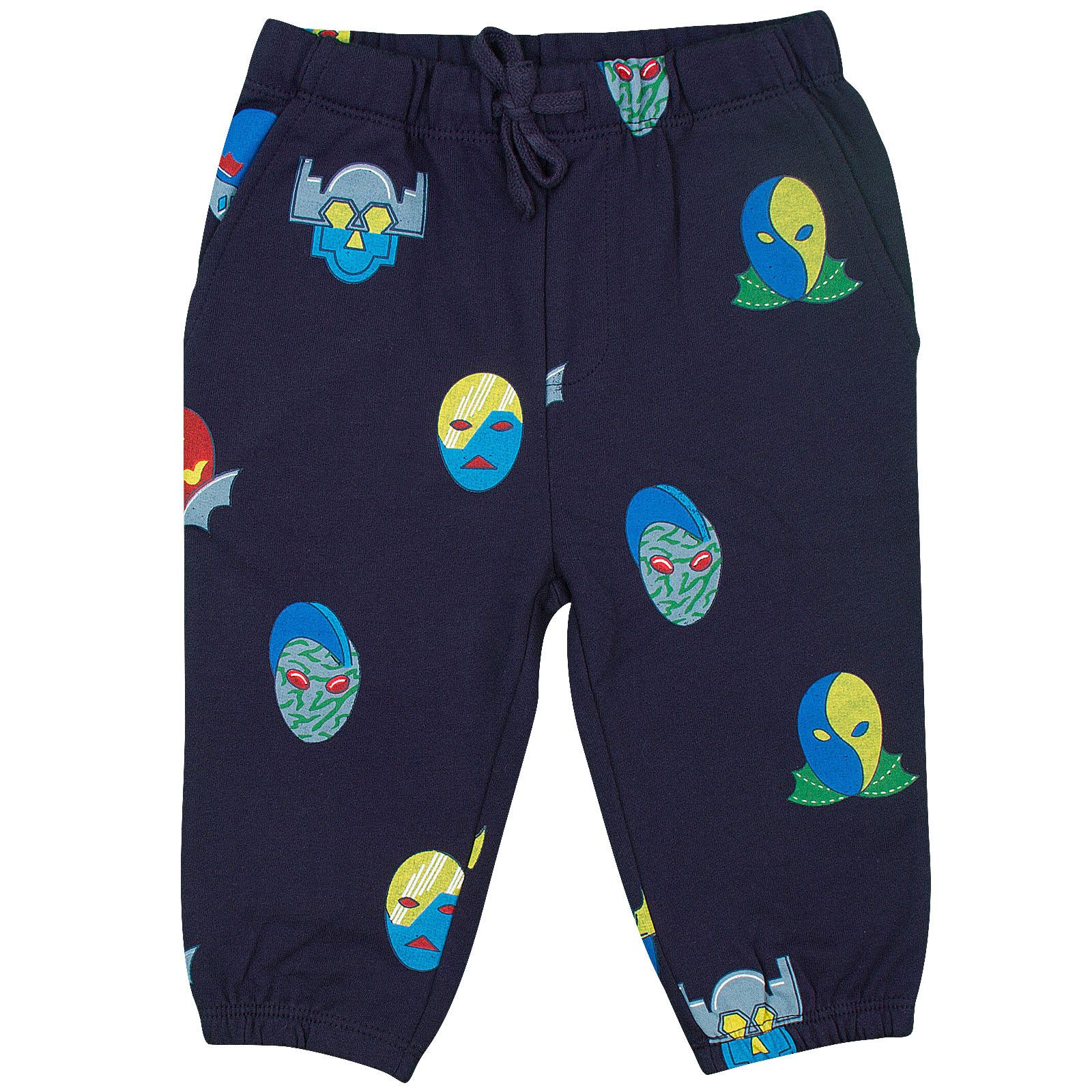 Loppie Baby Navy Blue Stella Super Heroes Printed Trousers - CÉMAROSE | Children's Fashion Store - 1
