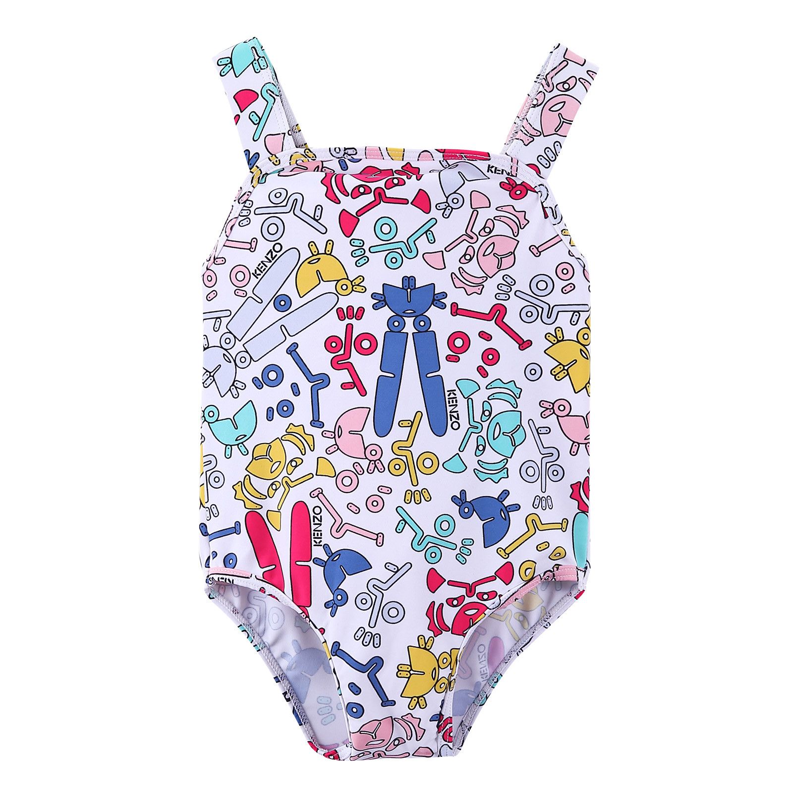 Girls Multicolor Fancy Printed Swimsuit - CÉMAROSE | Children's Fashion Store - 1