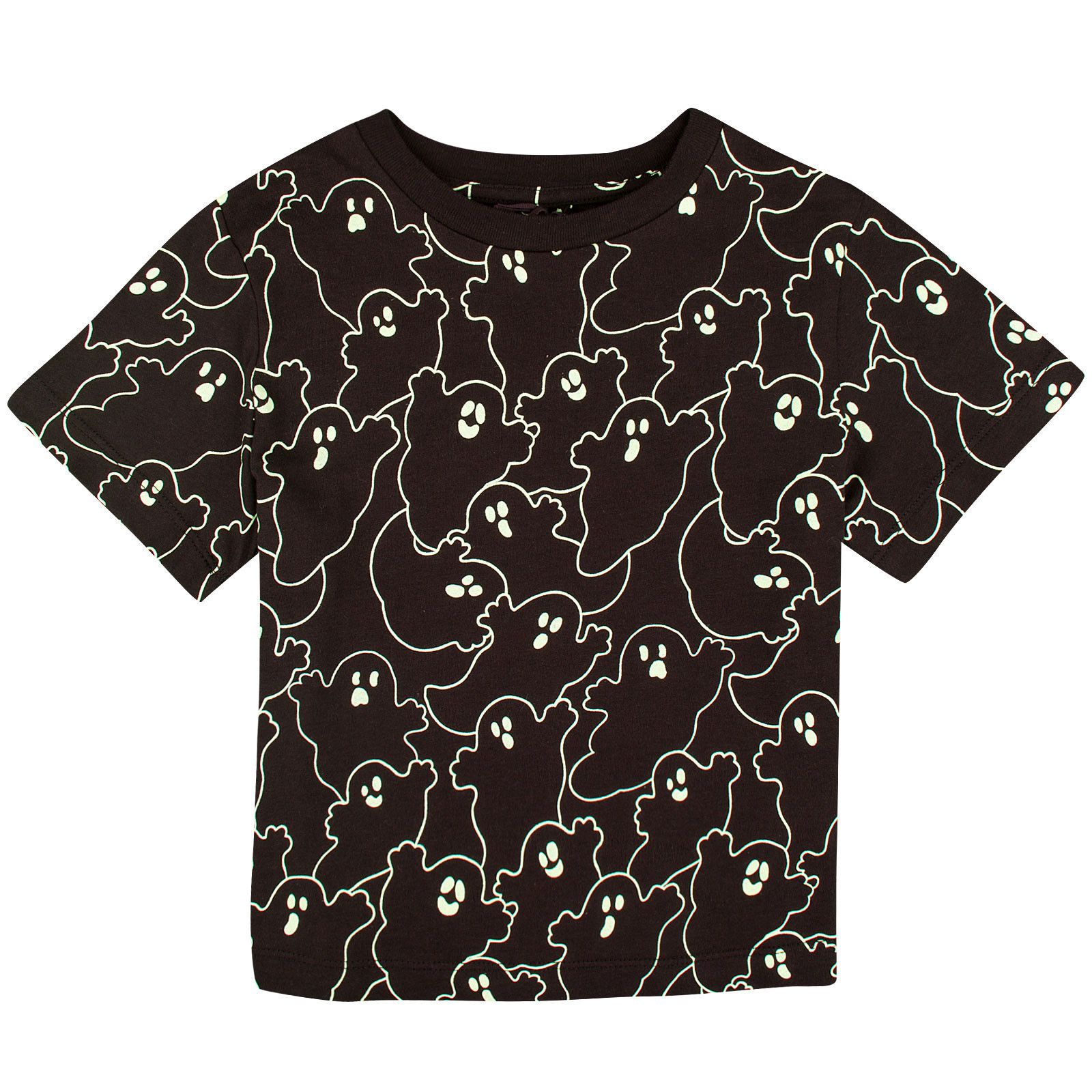 Arlo Boys Black Glow-In-The Dark Cotton T-Shirt - CÉMAROSE | Children's Fashion Store - 1
