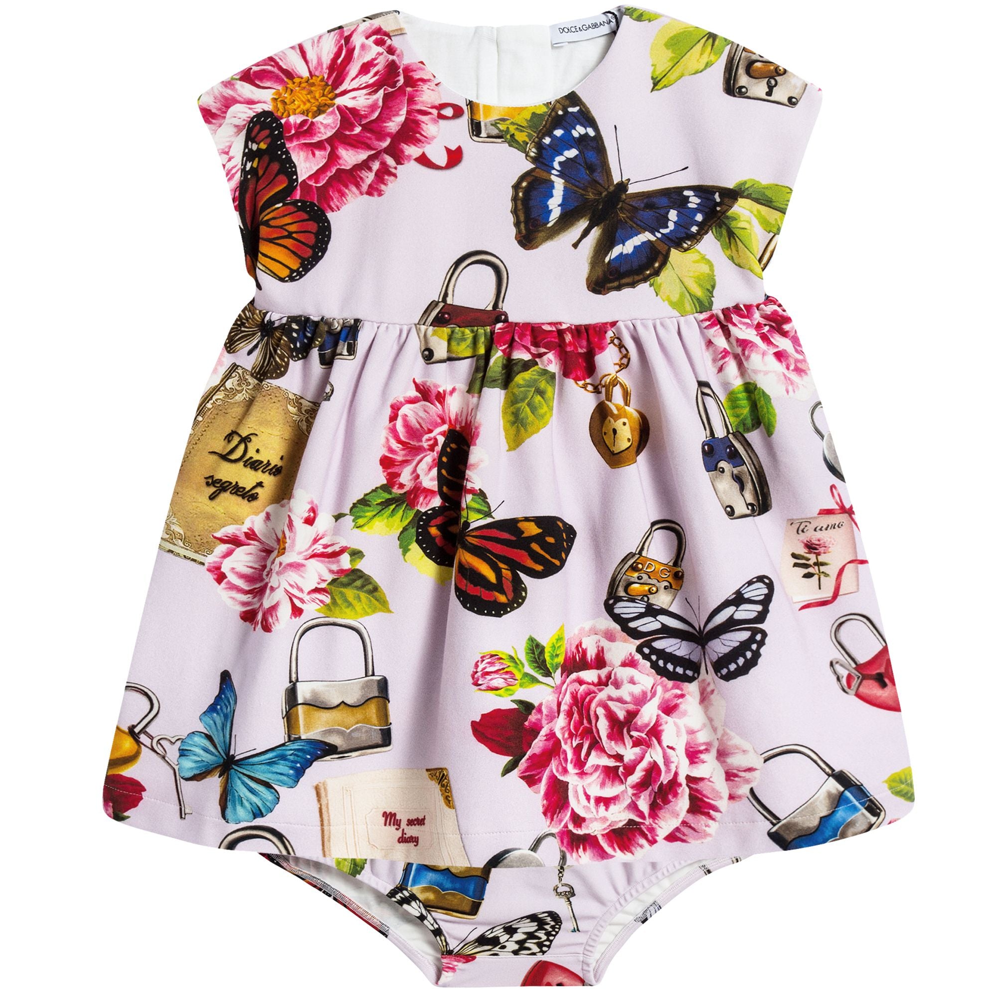 Baby Girls Purple Printed Dress