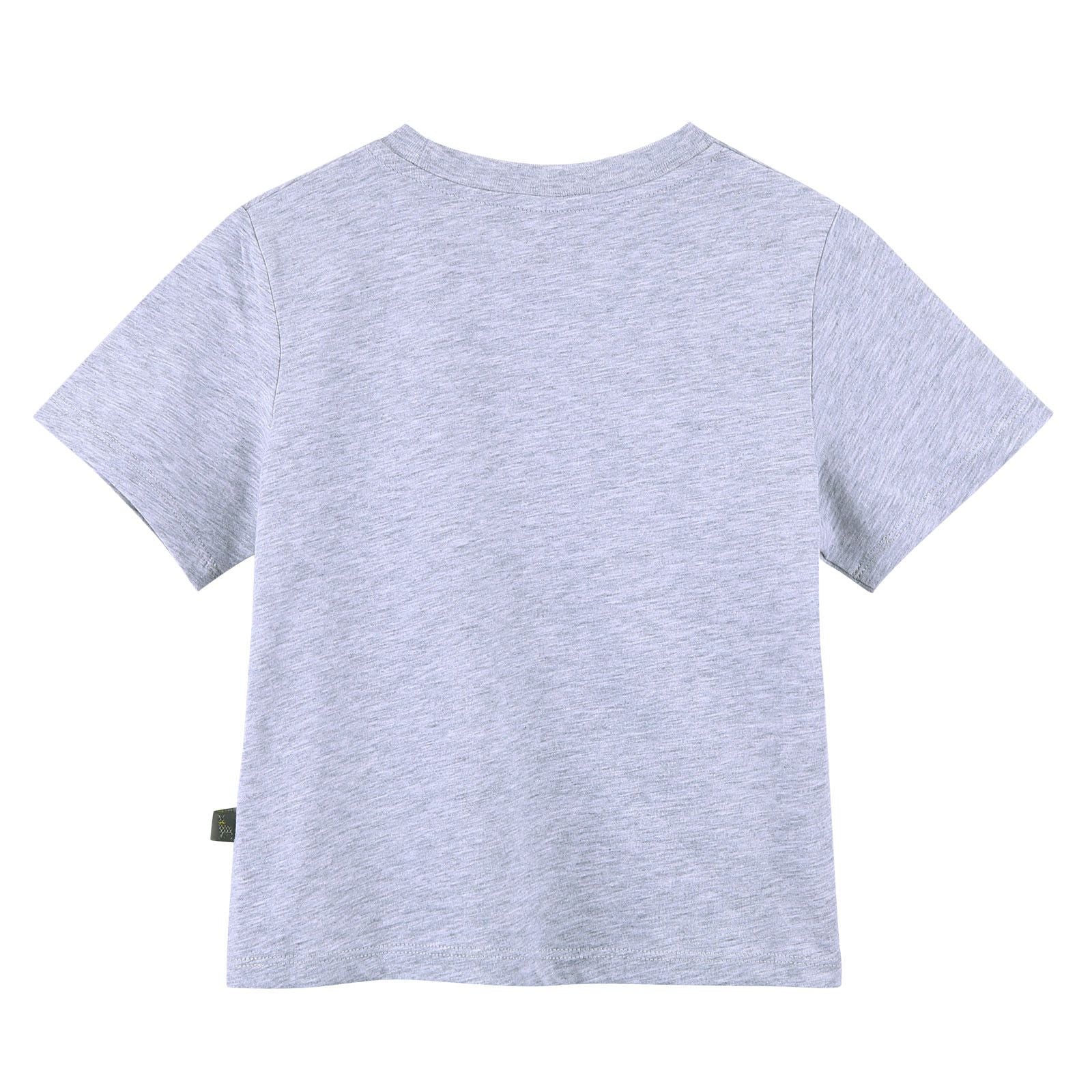 Boys Grey Cotton Colorful Yeti Printed T-Shirt - CÉMAROSE | Children's Fashion Store - 2