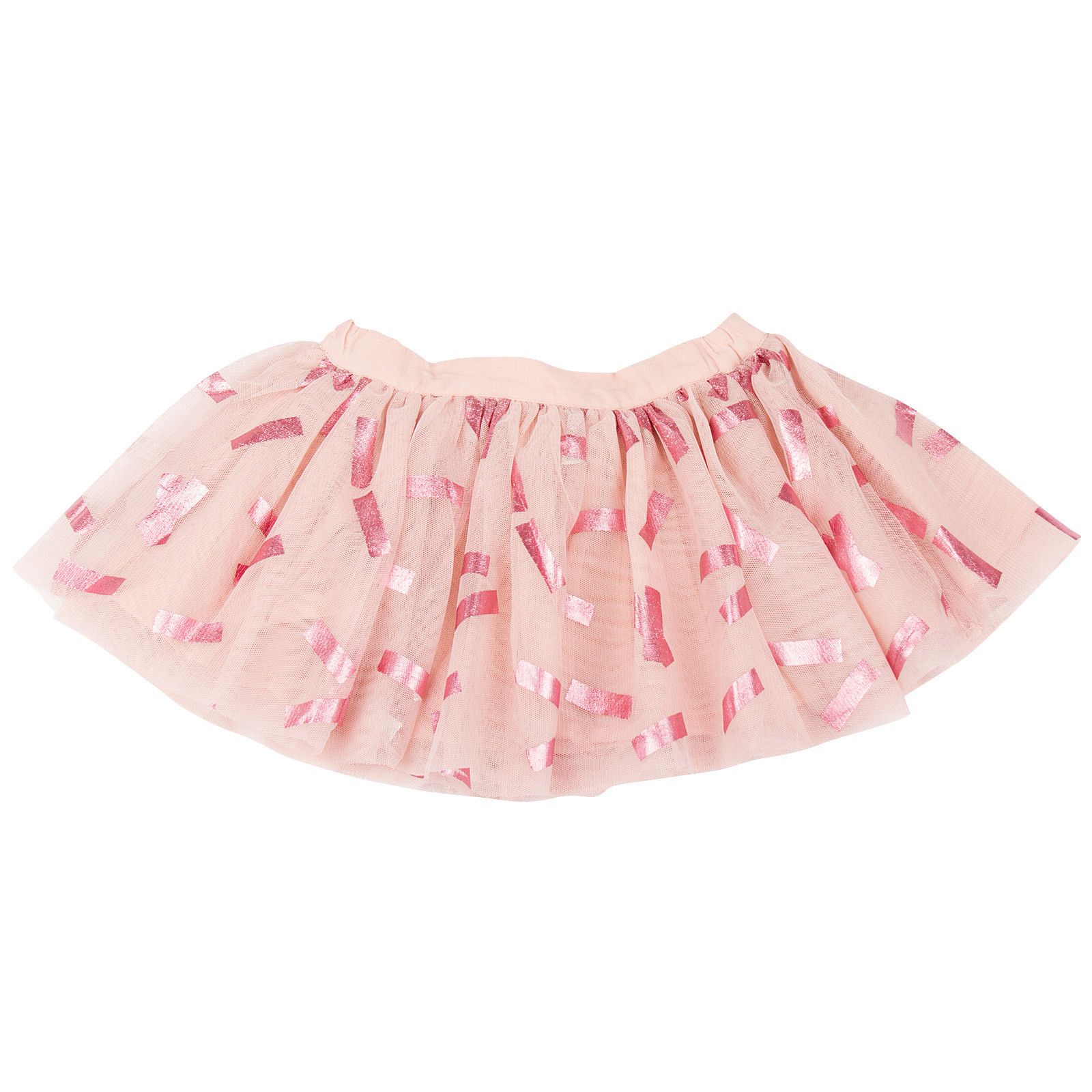 Honey Girls Pink Tulle Skirt With Metallic Pattern - CÉMAROSE | Children's Fashion Store - 1