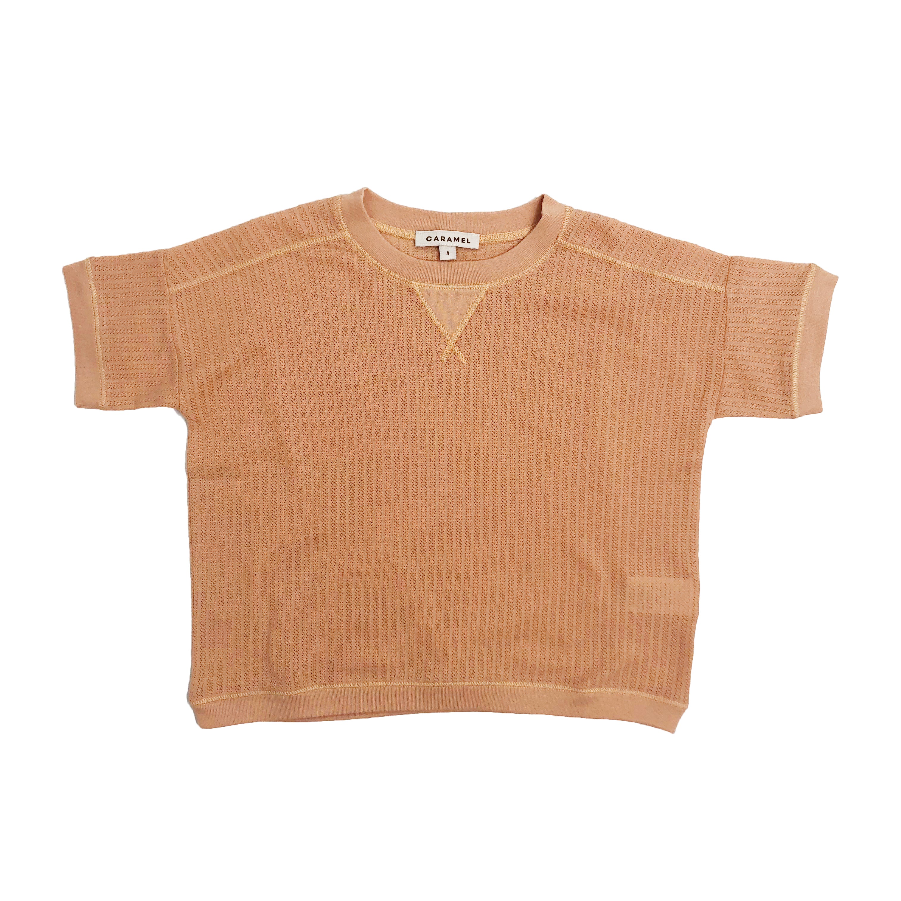 Baby Girls Coral Pink Cotton T-shirt