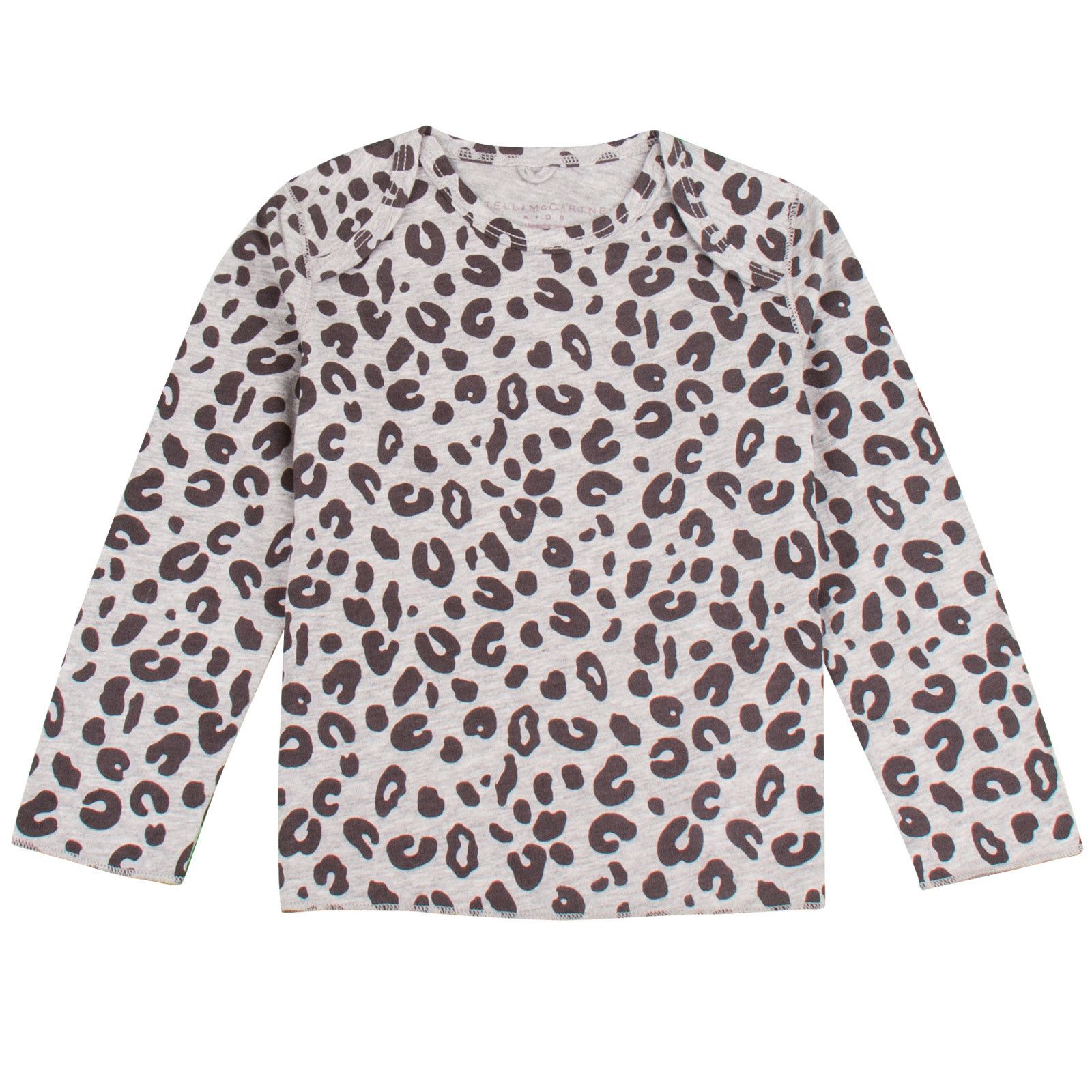 Buster/Macy Baby Grey Organic Top&Trousers With Leopard Print - CÉMAROSE | Children's Fashion Store - 1